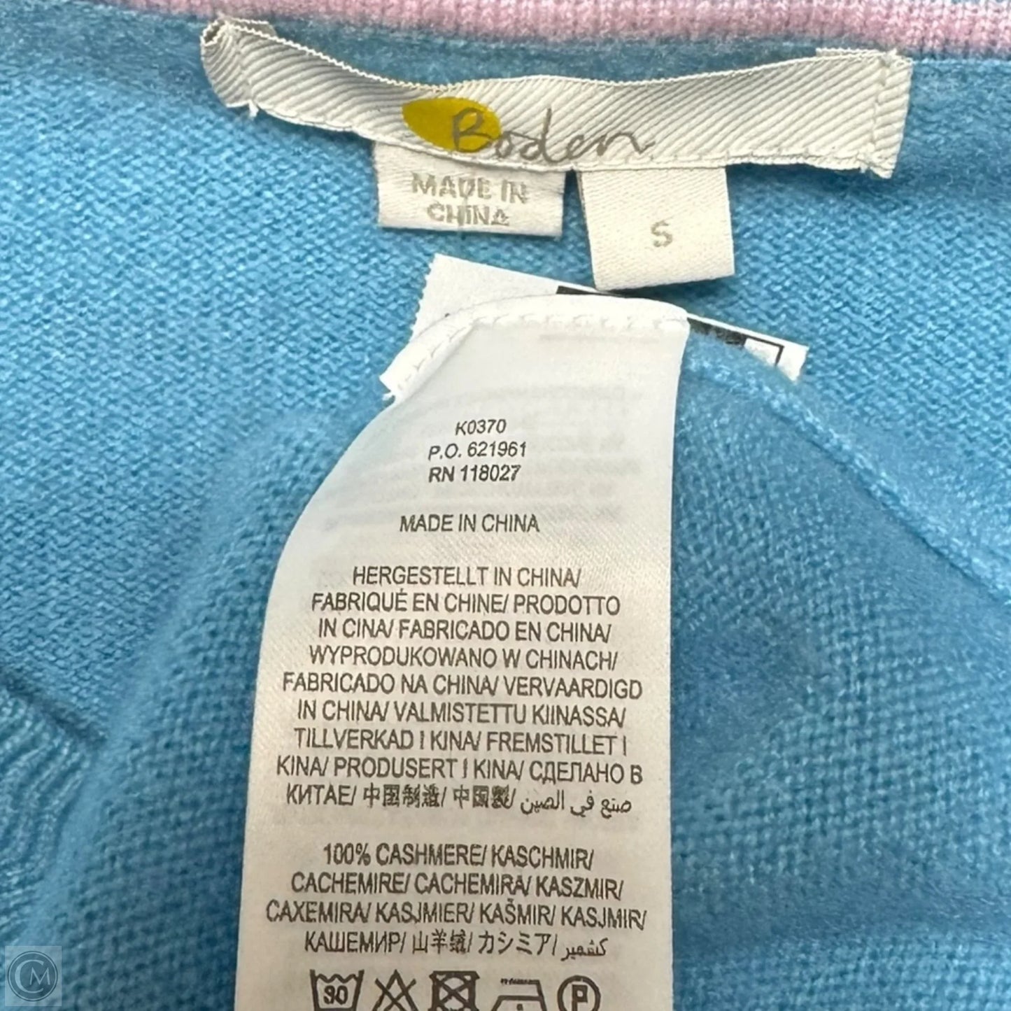 Sweater Cashmere By Boden In Aqua, Size: S