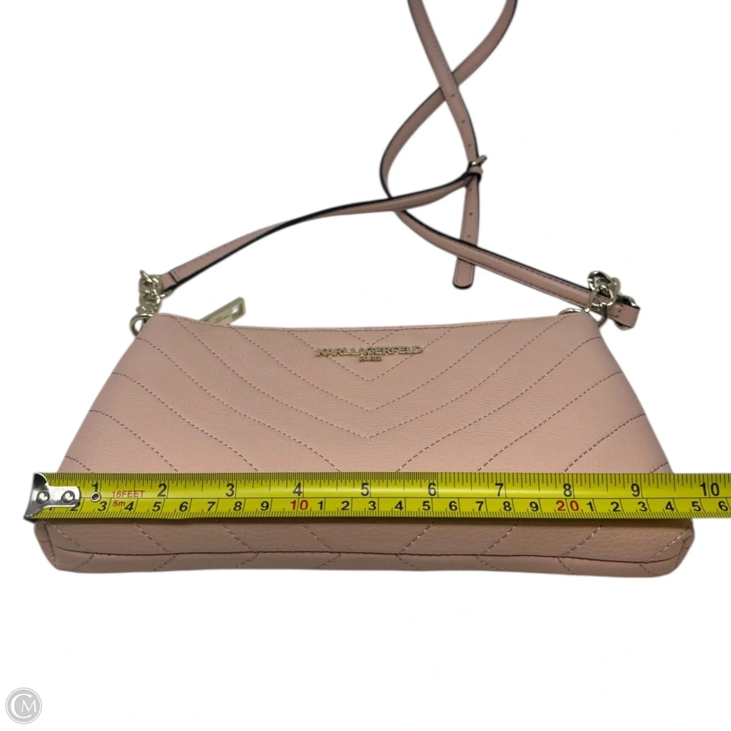 Quilted Crossbody Handbag Designer By Karl Lagerfeld, Size: Small