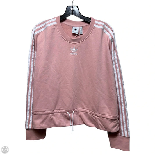 Athletic Sweatshirt Crewneck By Adidas In Pink, Size: Xl