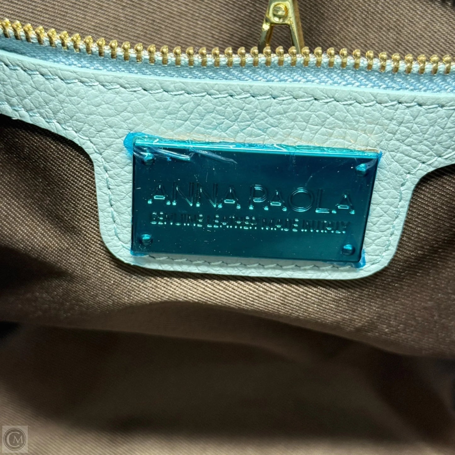 Riva Italian Leather Commuter Satchel By Anna Paola, Size: Large