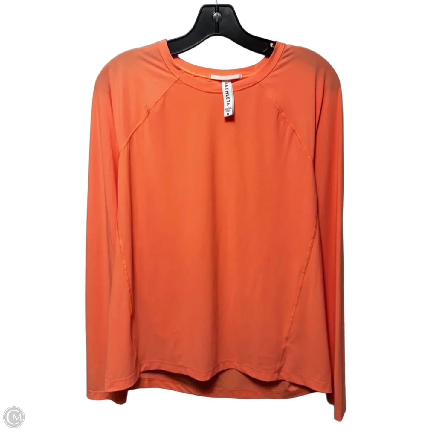 Athletic Top Long Sleeve Crewneck By Athleta In Orange, Size: M