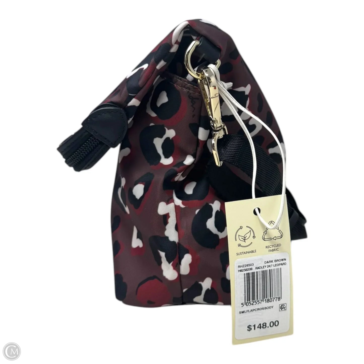 24/7 Leopard Foldover Handbag By Radley London Size: Medium