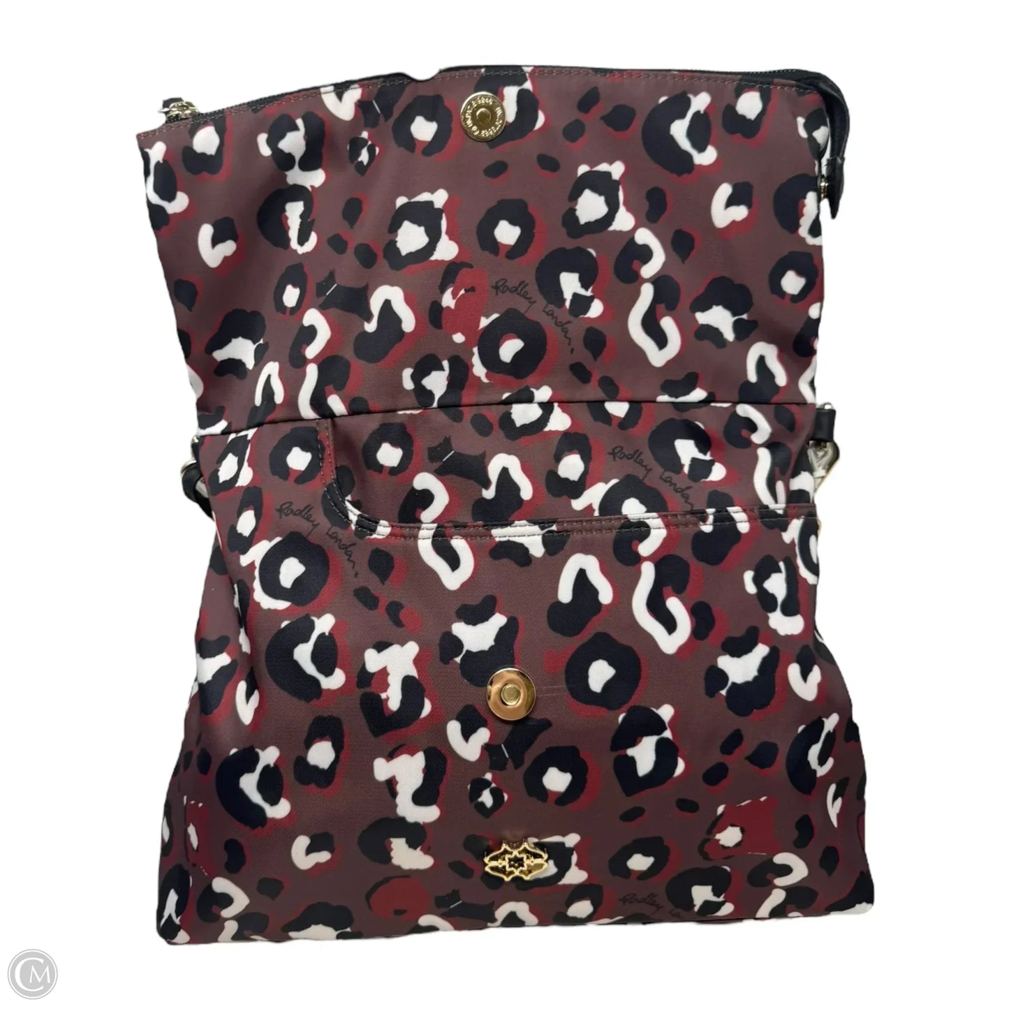 24/7 Leopard Foldover Handbag By Radley London Size: Medium
