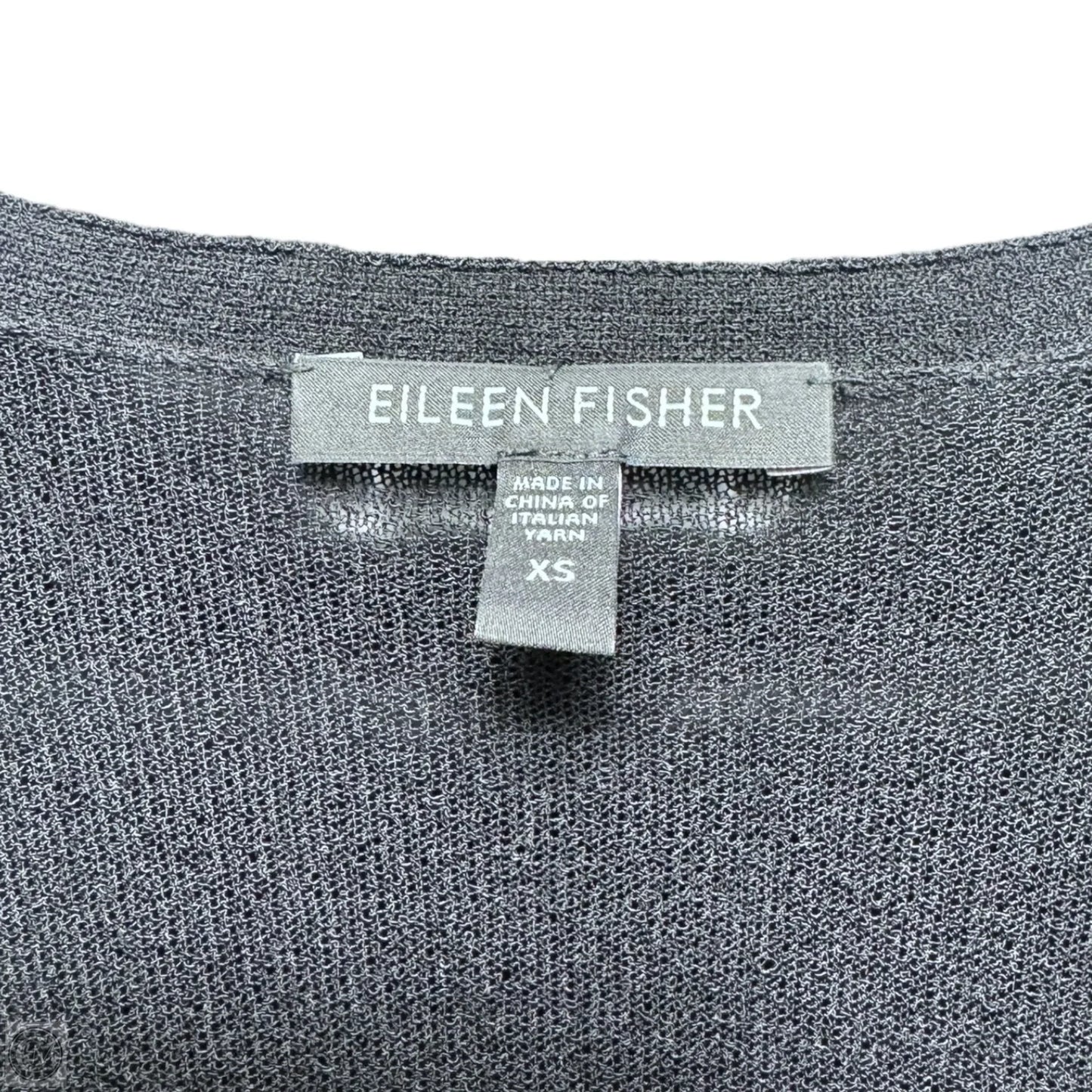 Sweater Cardigan By Eileen Fisher In Black, Size: Xs