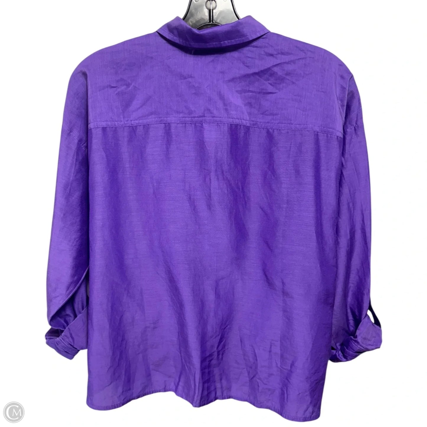 Cotton-Silk Blend Top Long Sleeve By J. Jill In Purple, Size: S
