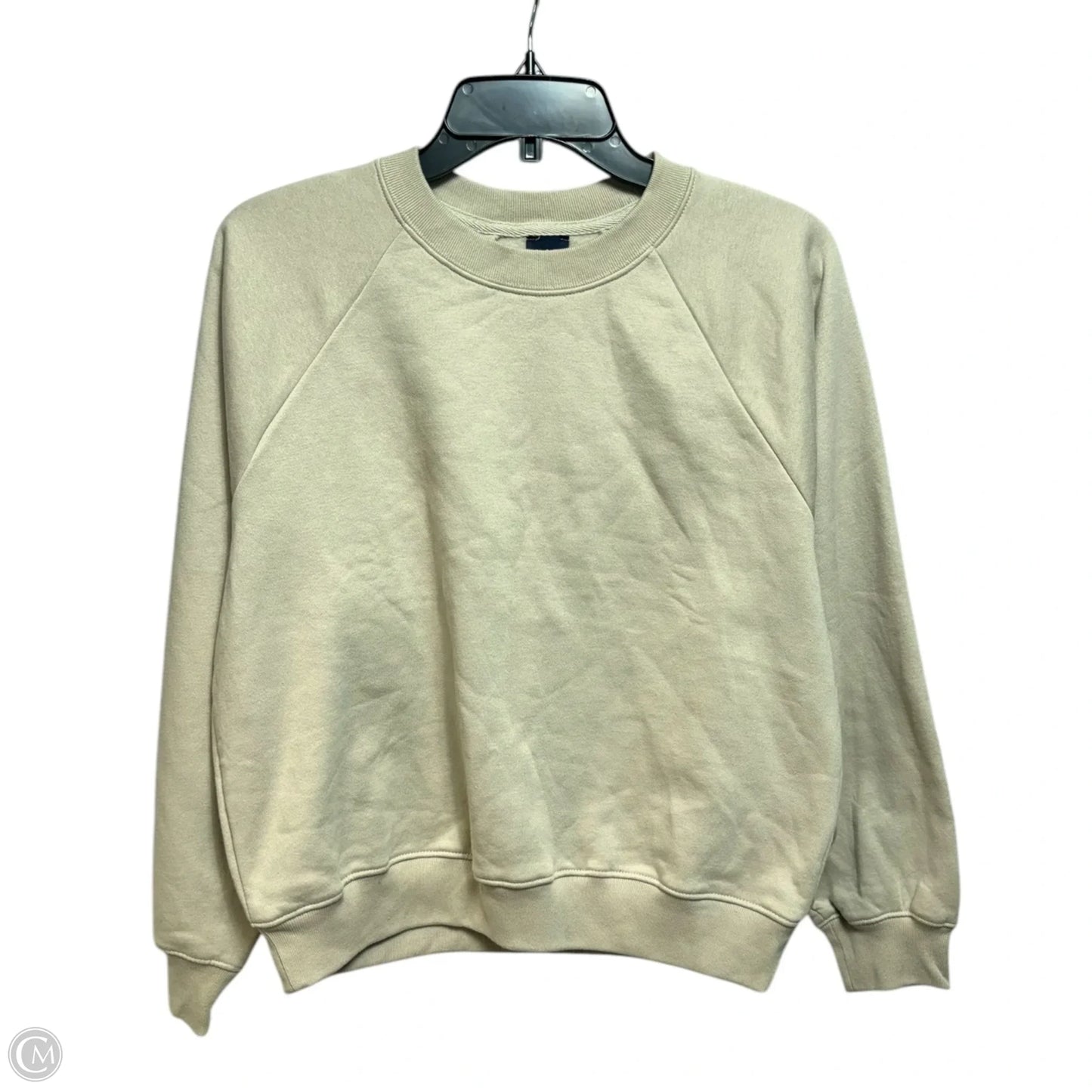 Sweatshirt Crewneck By Gap In Cream, Size: Sp