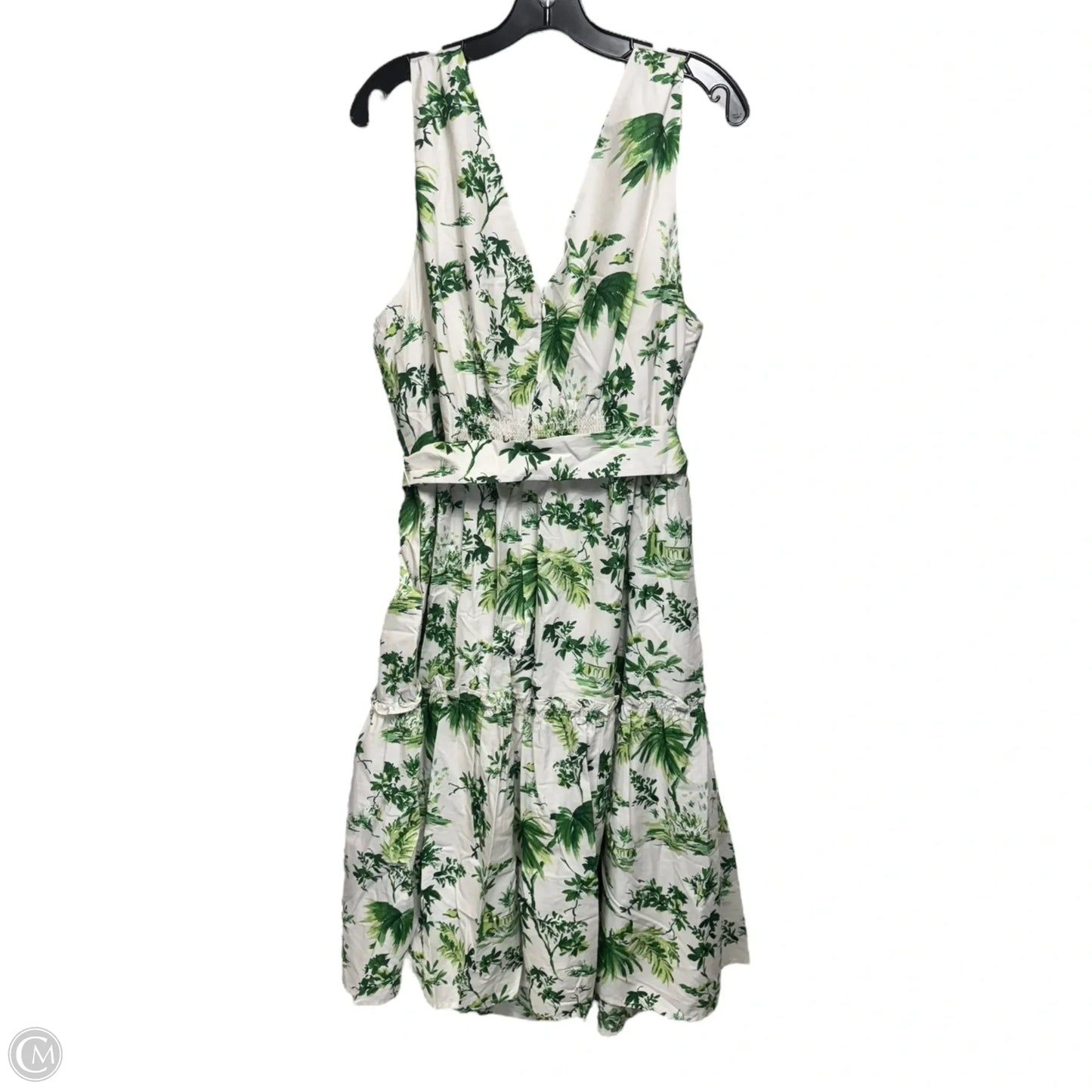 Dress Casual Midi By Vince Camuto In Tropical Print, Size: 18
