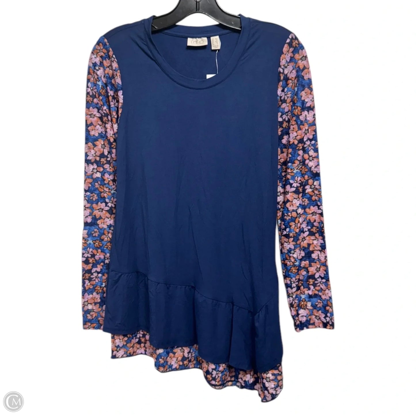 Top Long Sleeve By Logo In Floral Print, Size: Xxs