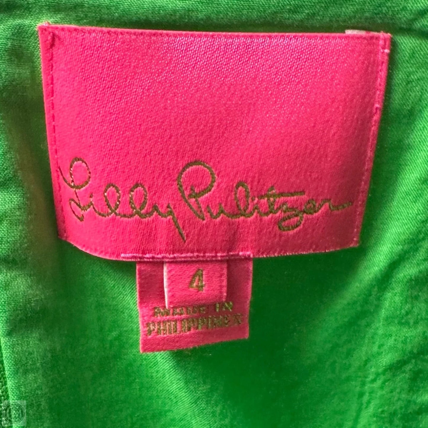 Kylanne Elbow Sleeve Linen Mini Dress Designer By Lilly Pulitzer In Gecko Green, Size: 4