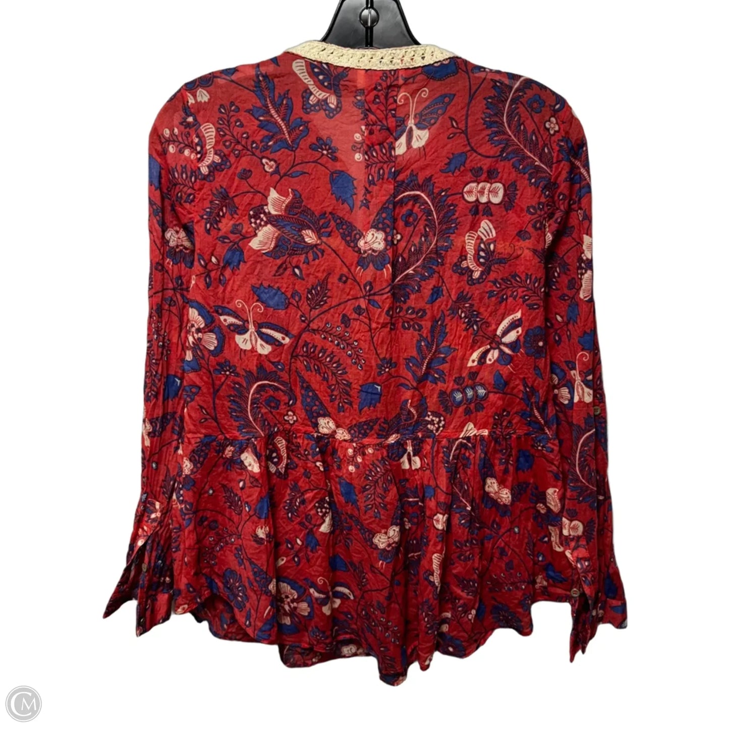 Top Long Sleeve By Maeve In Floral Print, Size: 4