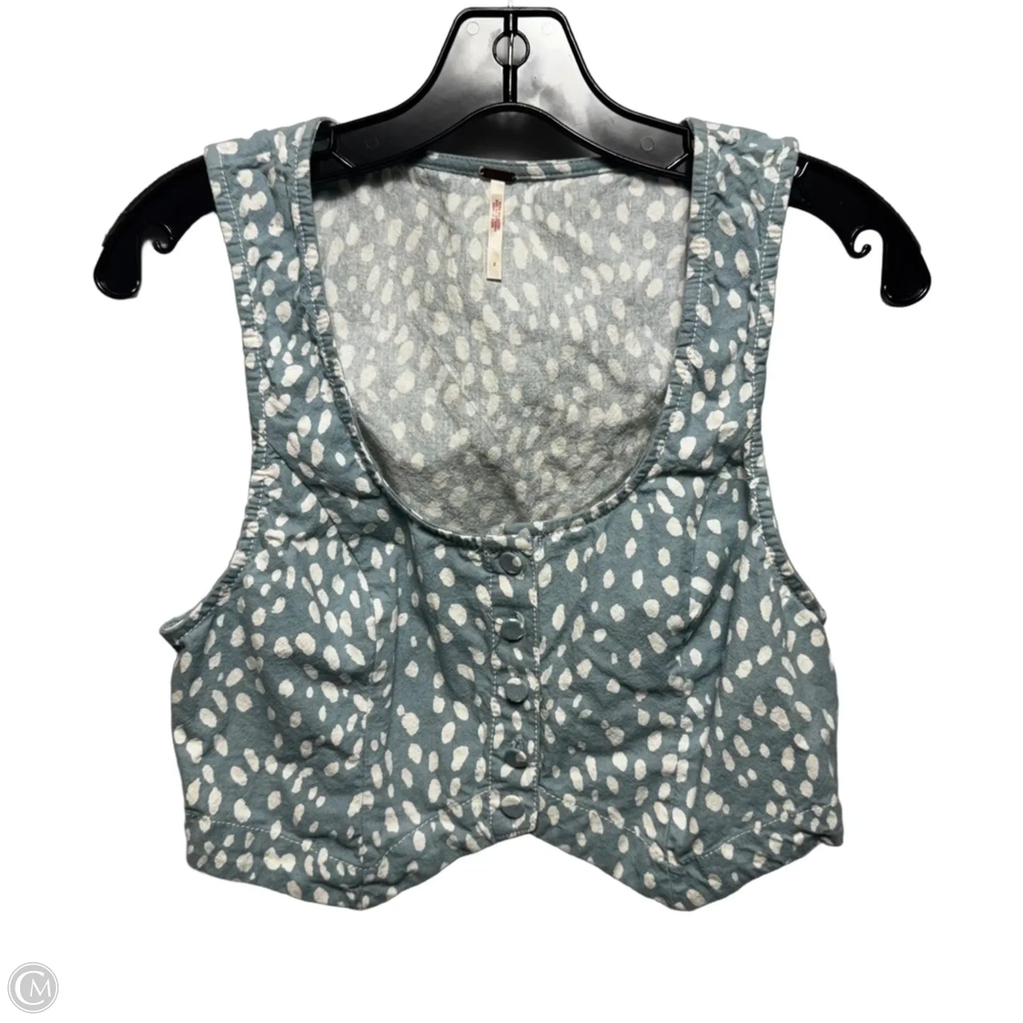 Cropped Vest Top Sleeveless By Free People In Polkadot Pattern, Size: 2