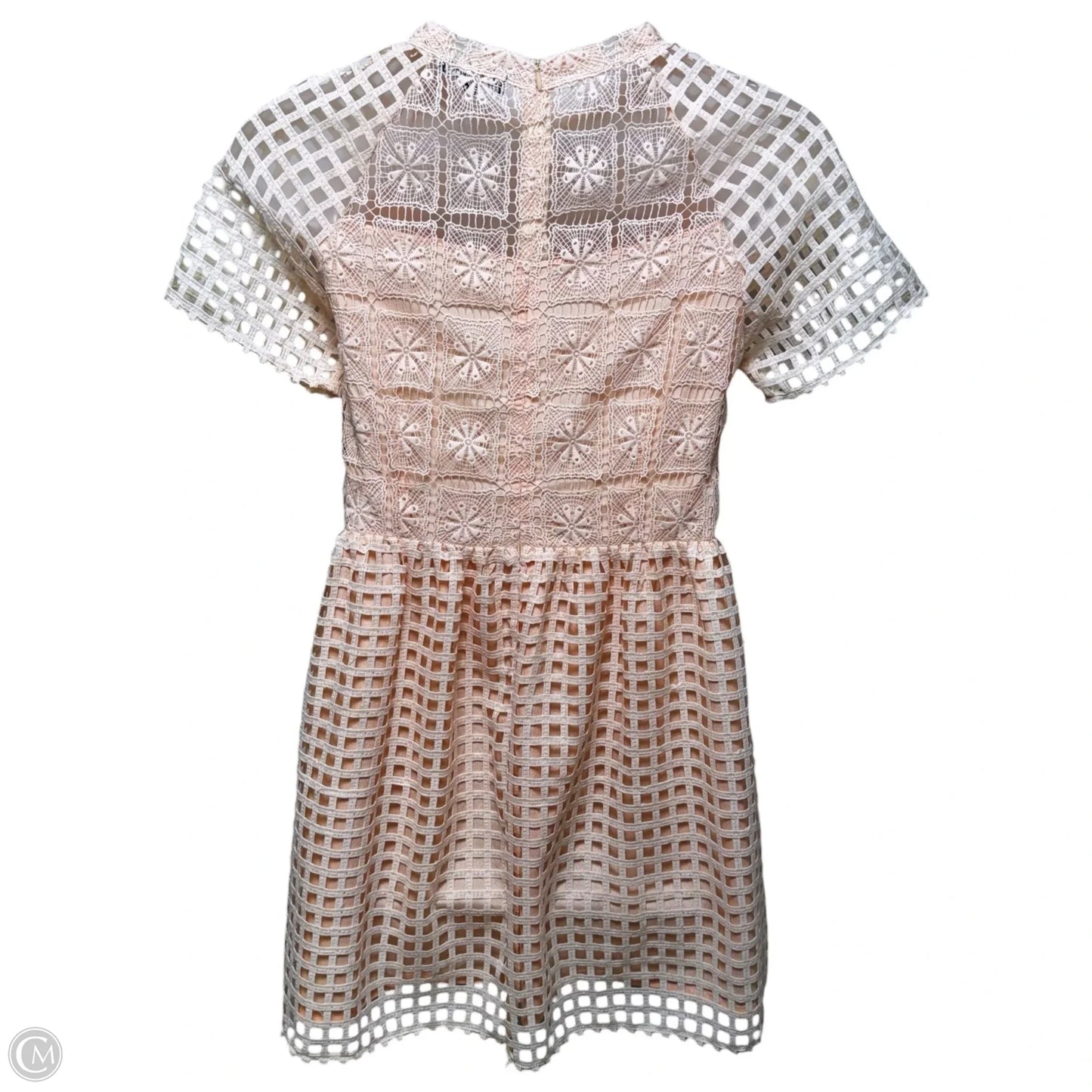 Frame Grid Mini Dress By Elliatt In Peach, Size: L