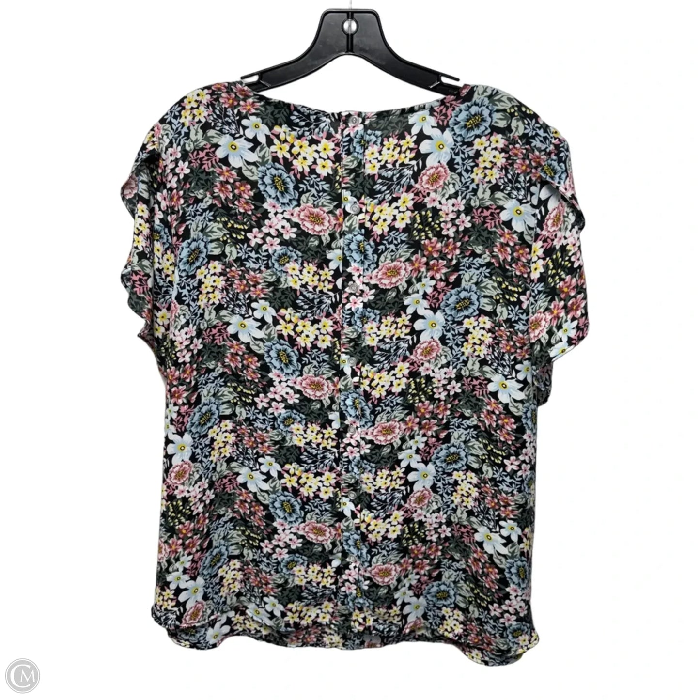 Top Short Sleeve By Premise In Floral Print, Size: 3x