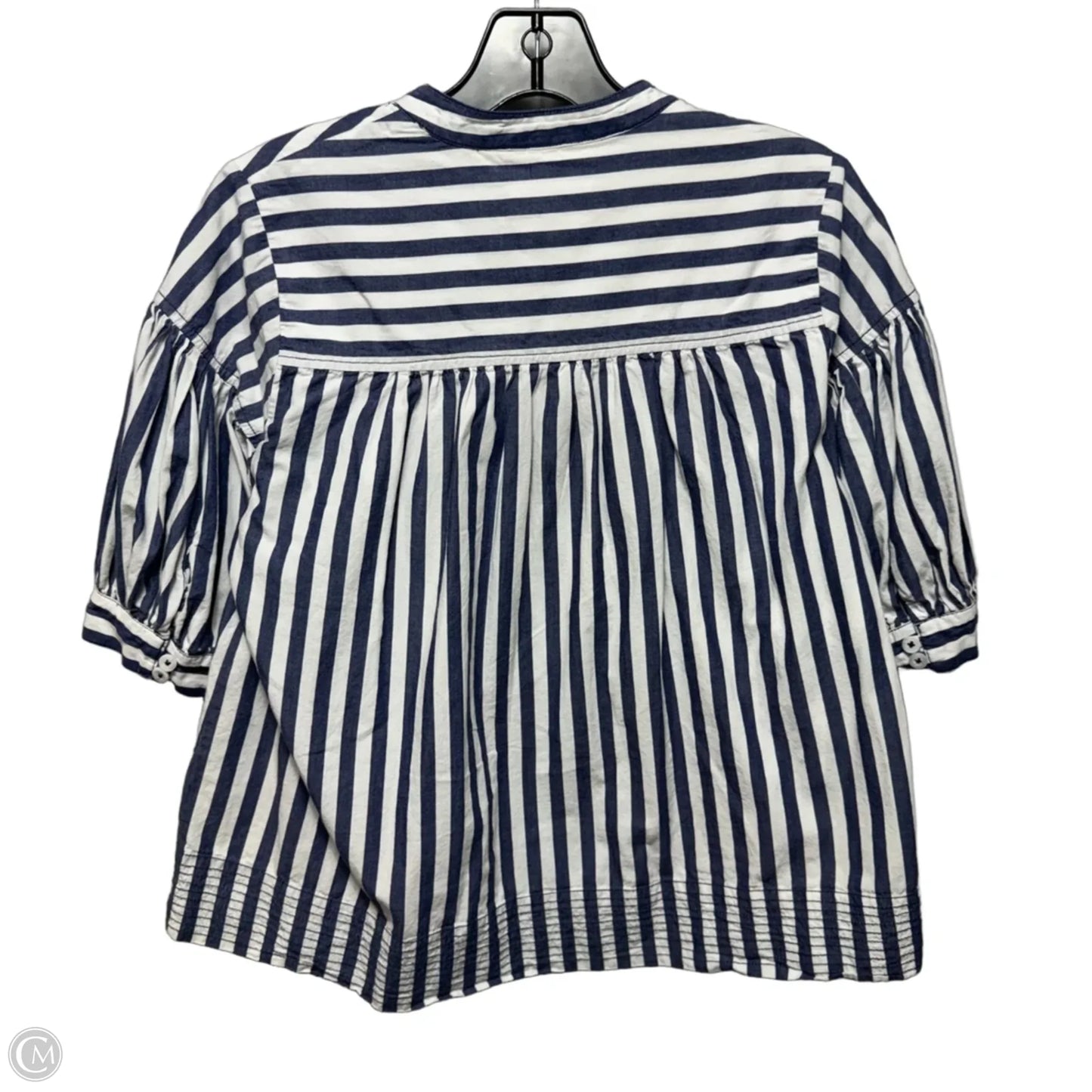 Top Short Sleeve By Anthropologie In Striped Pattern, Size: Xs