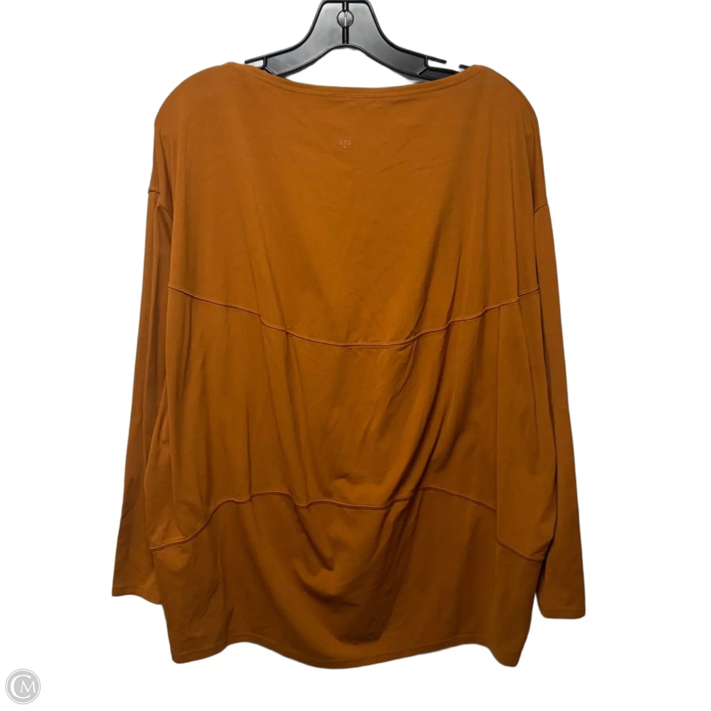 Athletic Top Long Sleeve Crewneck By Lululemon In Orange, Size: Xl (estimated)