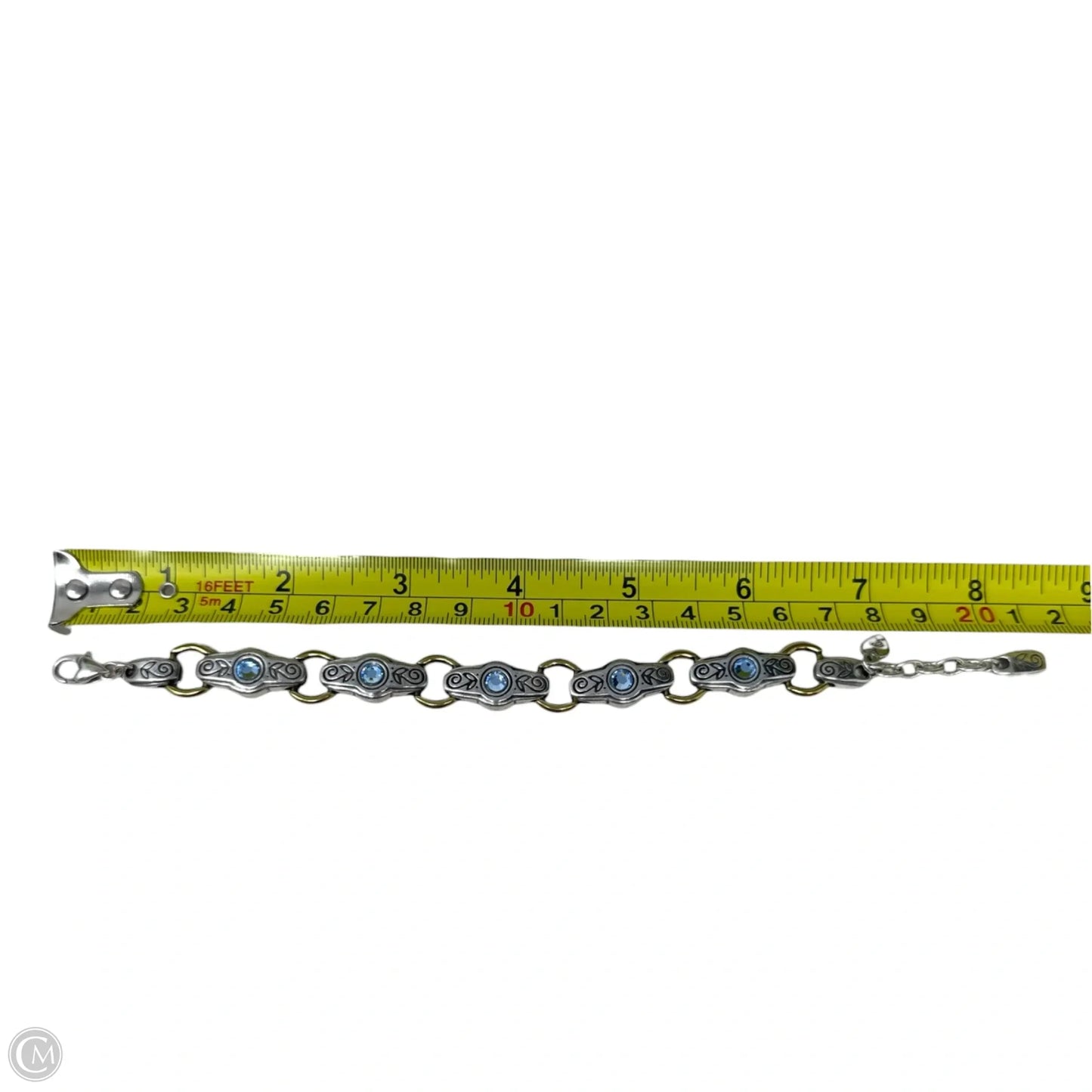 Celestine Mixed Metals Blue Crystal Jeweled Bracelet By Brighton