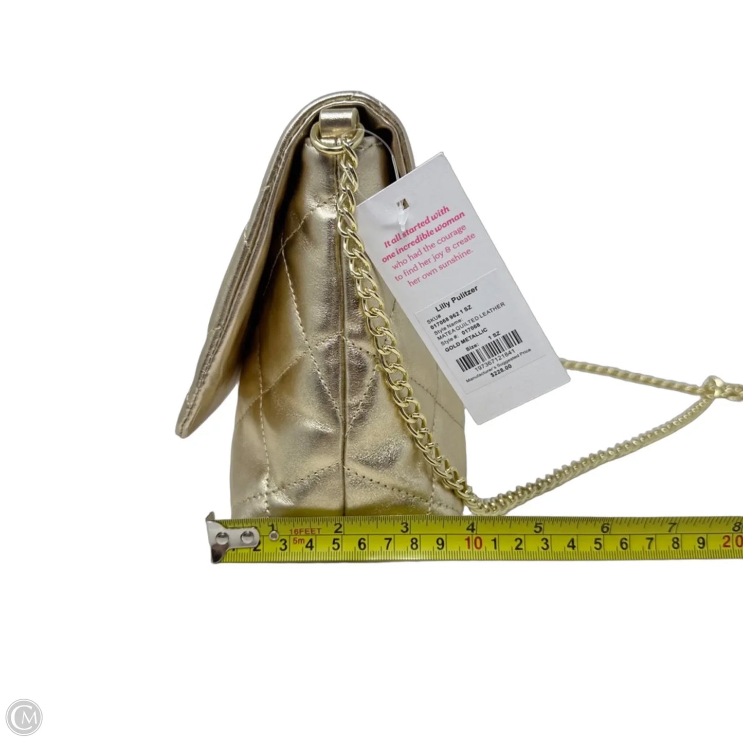 Matea QuiltedLeather Crossbody Clutch Designer By Lilly Pulitzer, Size: Small
