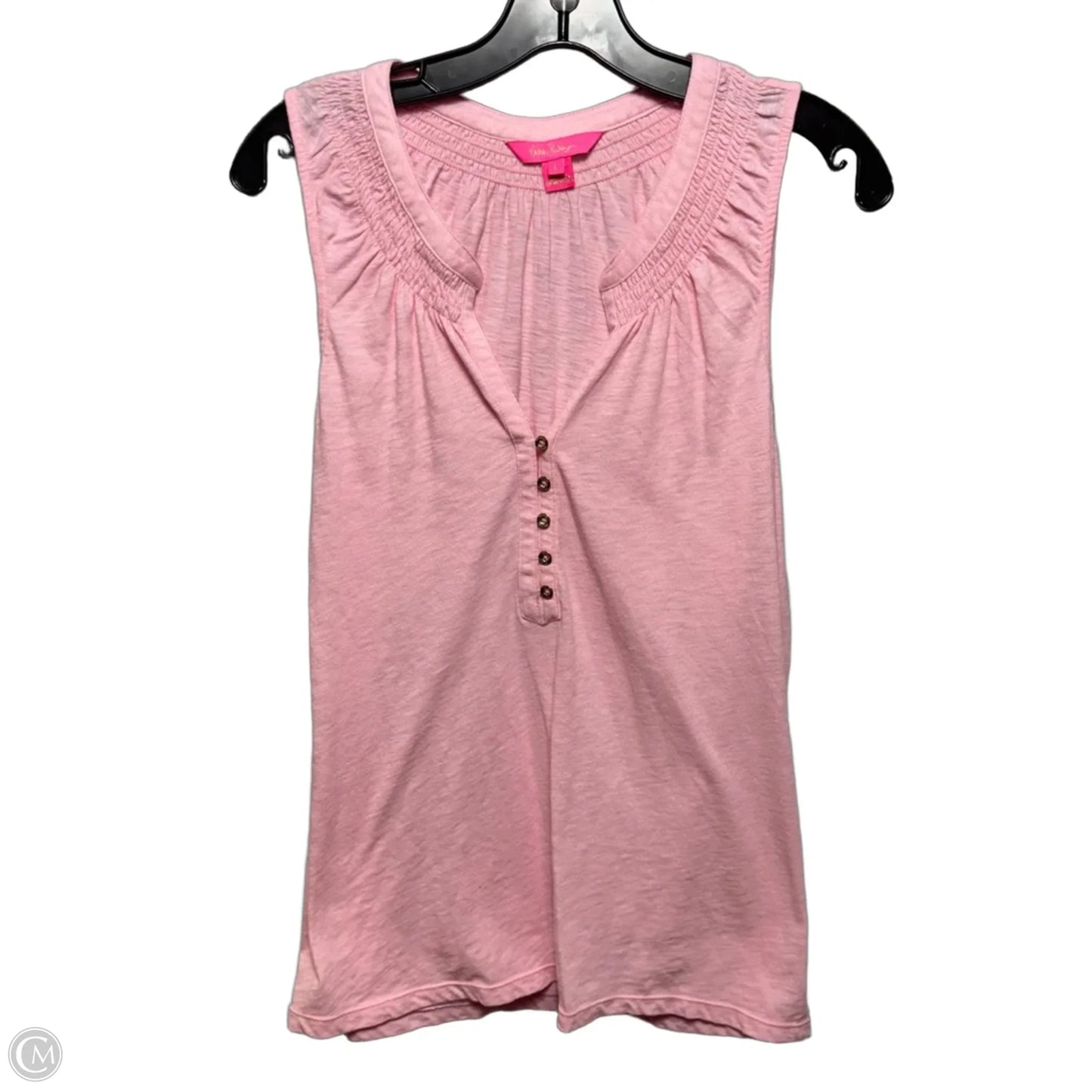 Top Sleeveless Designer By Lilly Pulitzer In Pink, Size: L