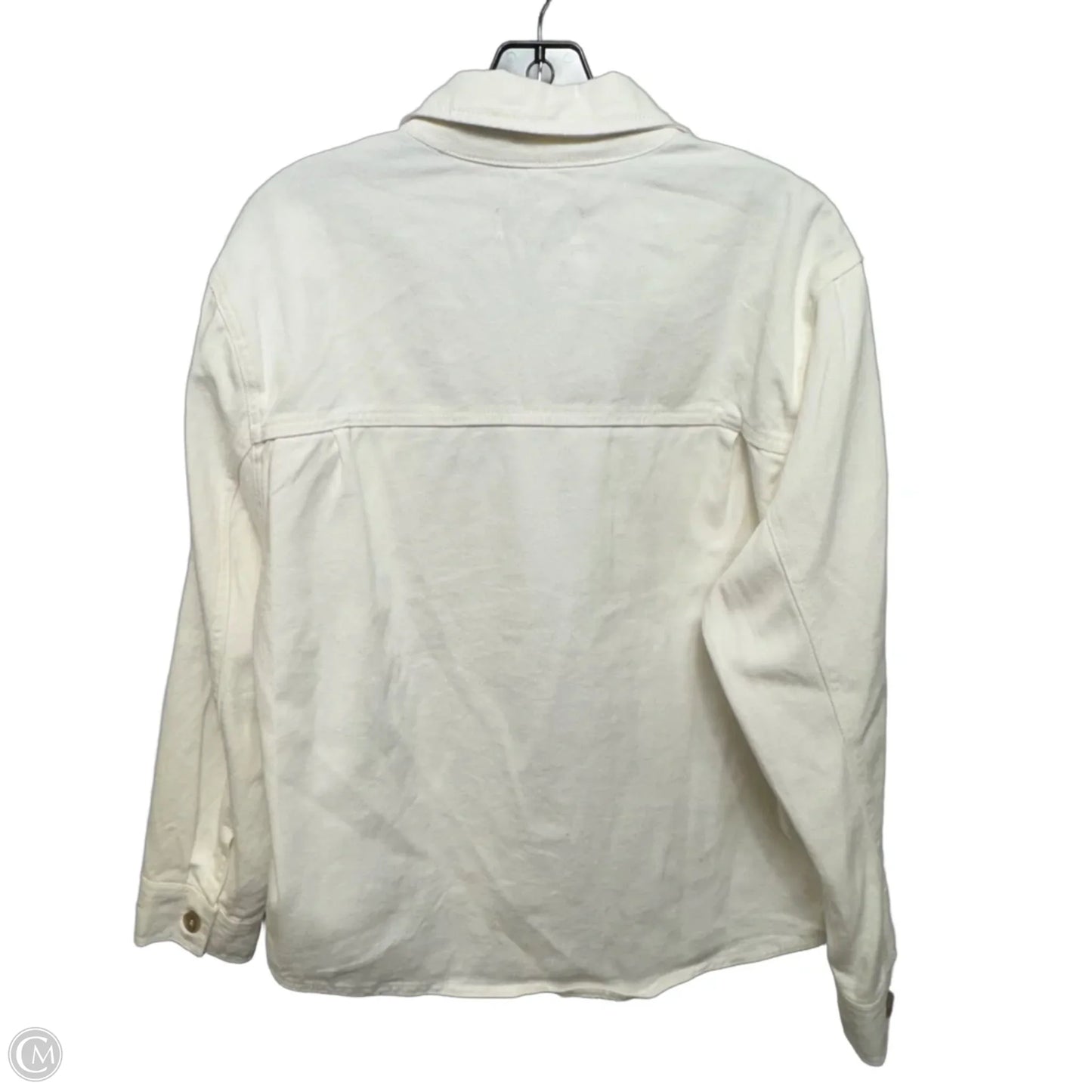Jacket Shirt By Love Tree Denim In Cream, Size: L