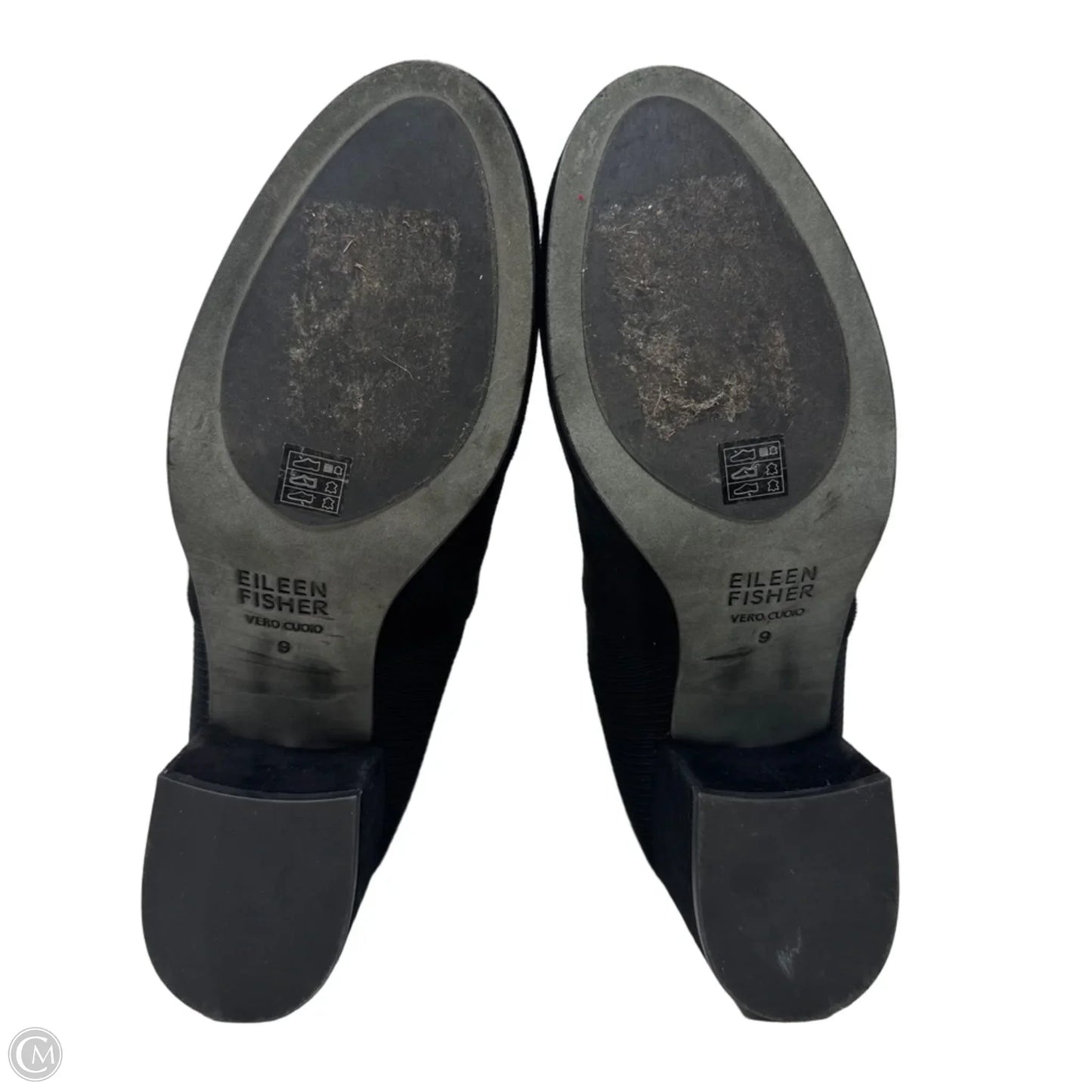 Knolls Suede Stretch Knit Boots Ankle Heels By Eileen Fisher In Black, Size: 9