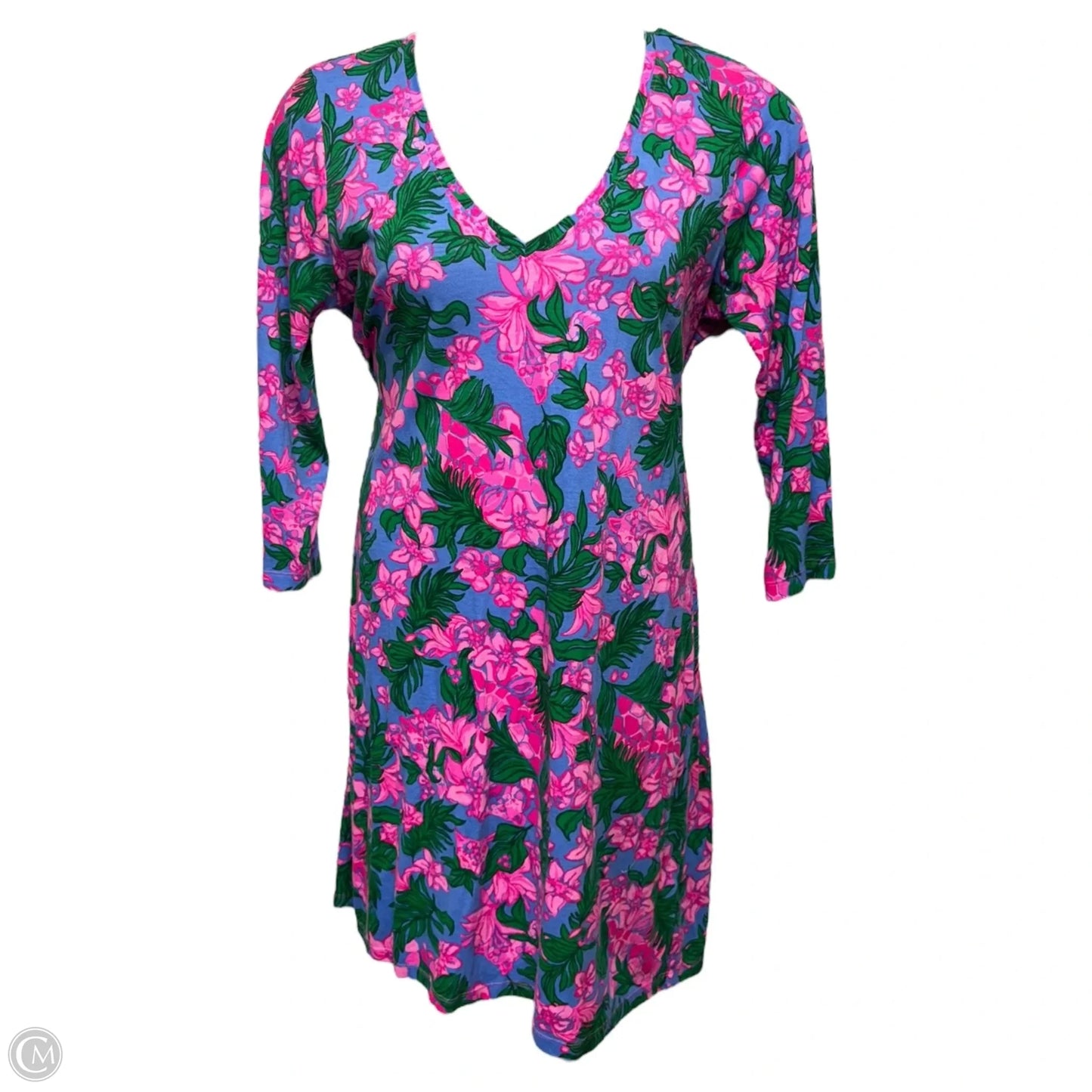 Tessa Dress Designer By Lilly Pulitzer In Cerise Pink Safari Sunset, Size: L