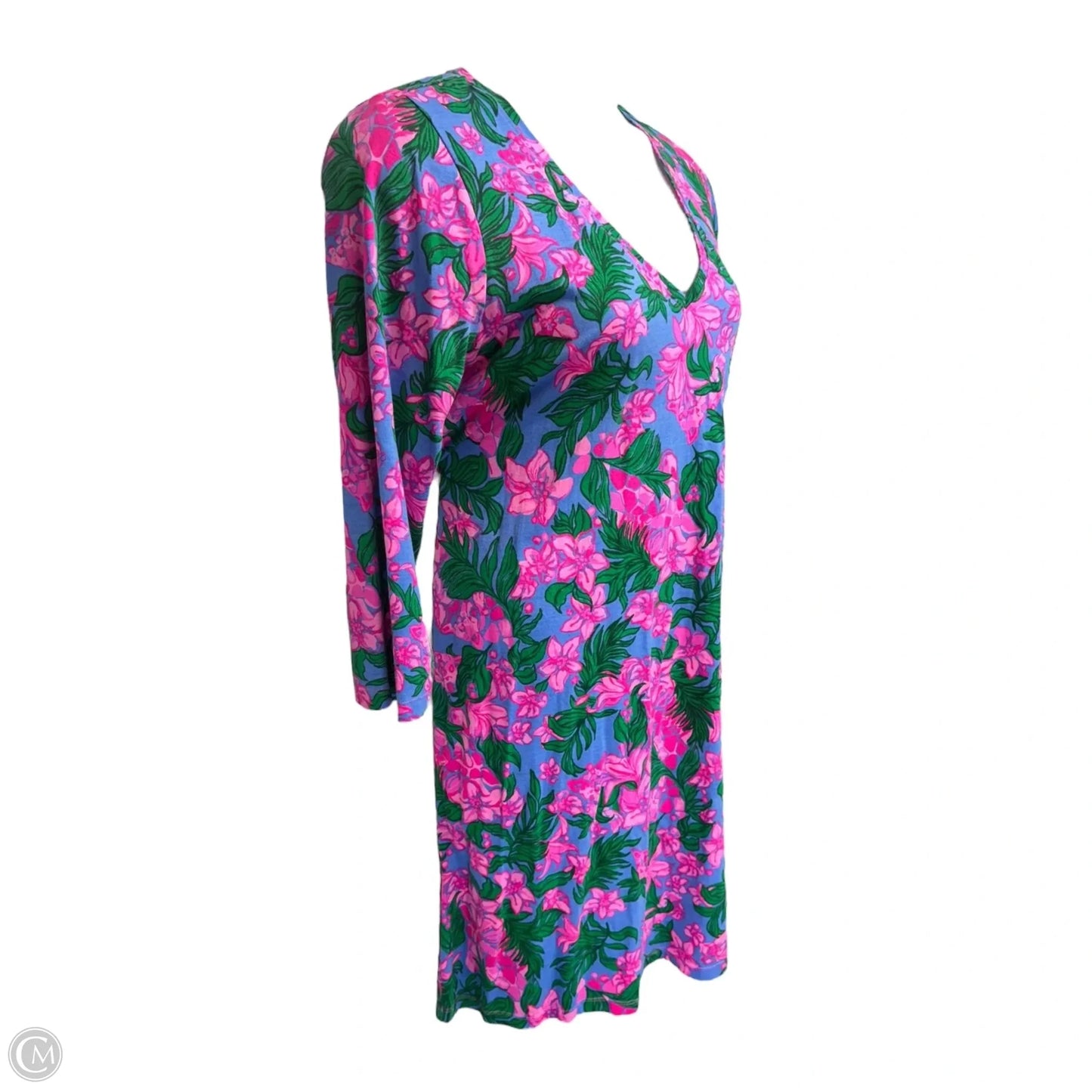 Tessa Dress Designer By Lilly Pulitzer In Cerise Pink Safari Sunset, Size: L