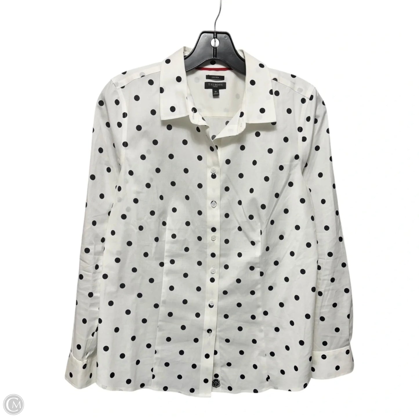 Perfect Shirt By Talbots In Polkadot Pattern, Size: 8p
