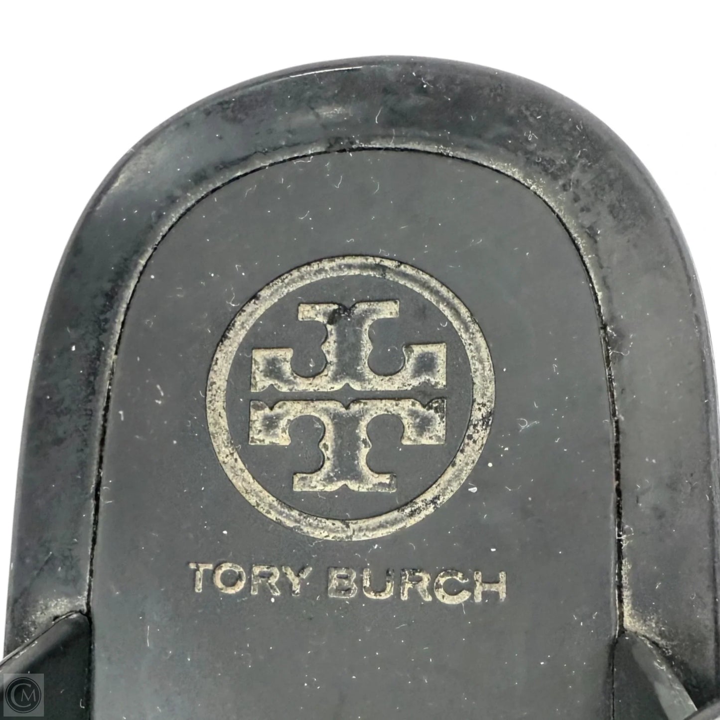 Studded Jelly Flip FlopSandals Designer By Tory Burch In Black, Size: 7.5