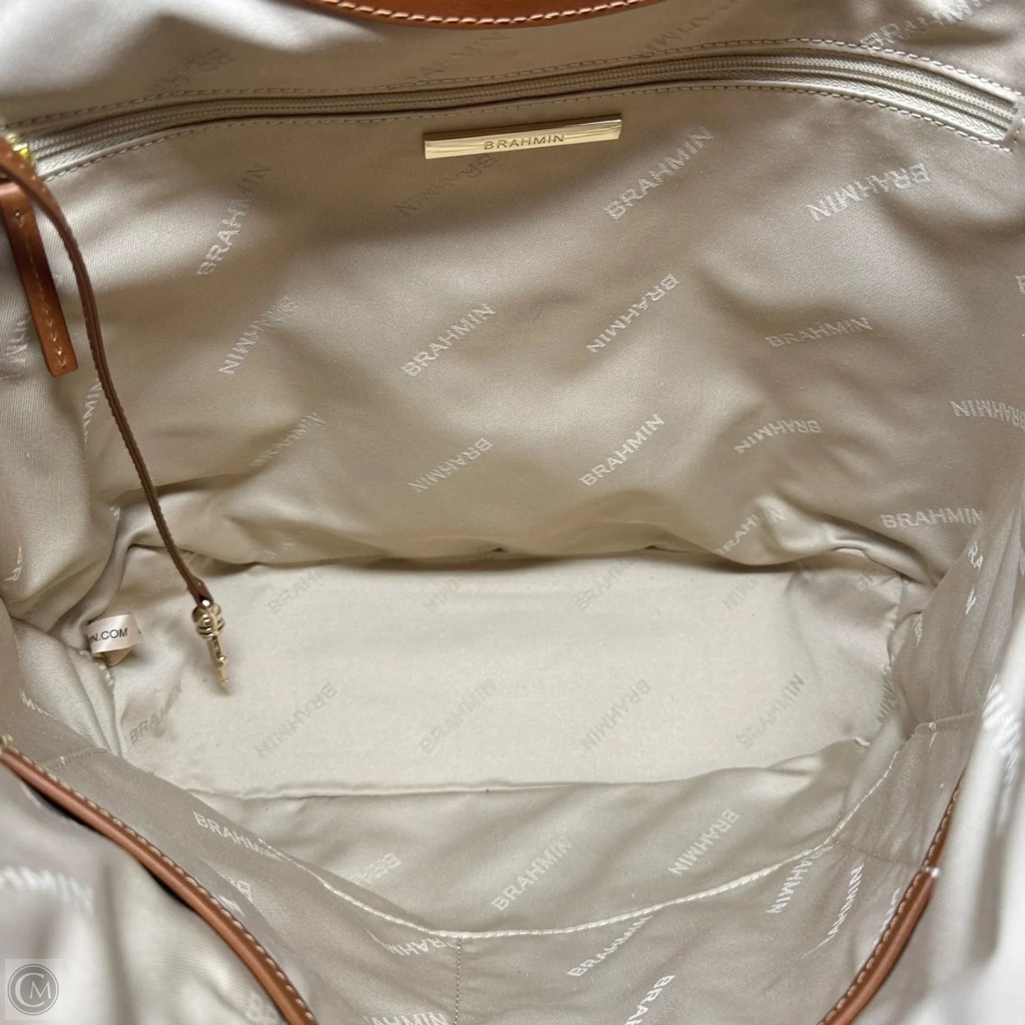 Meloney Leather Knot Handbag Designer By Brahmin, Size: Large