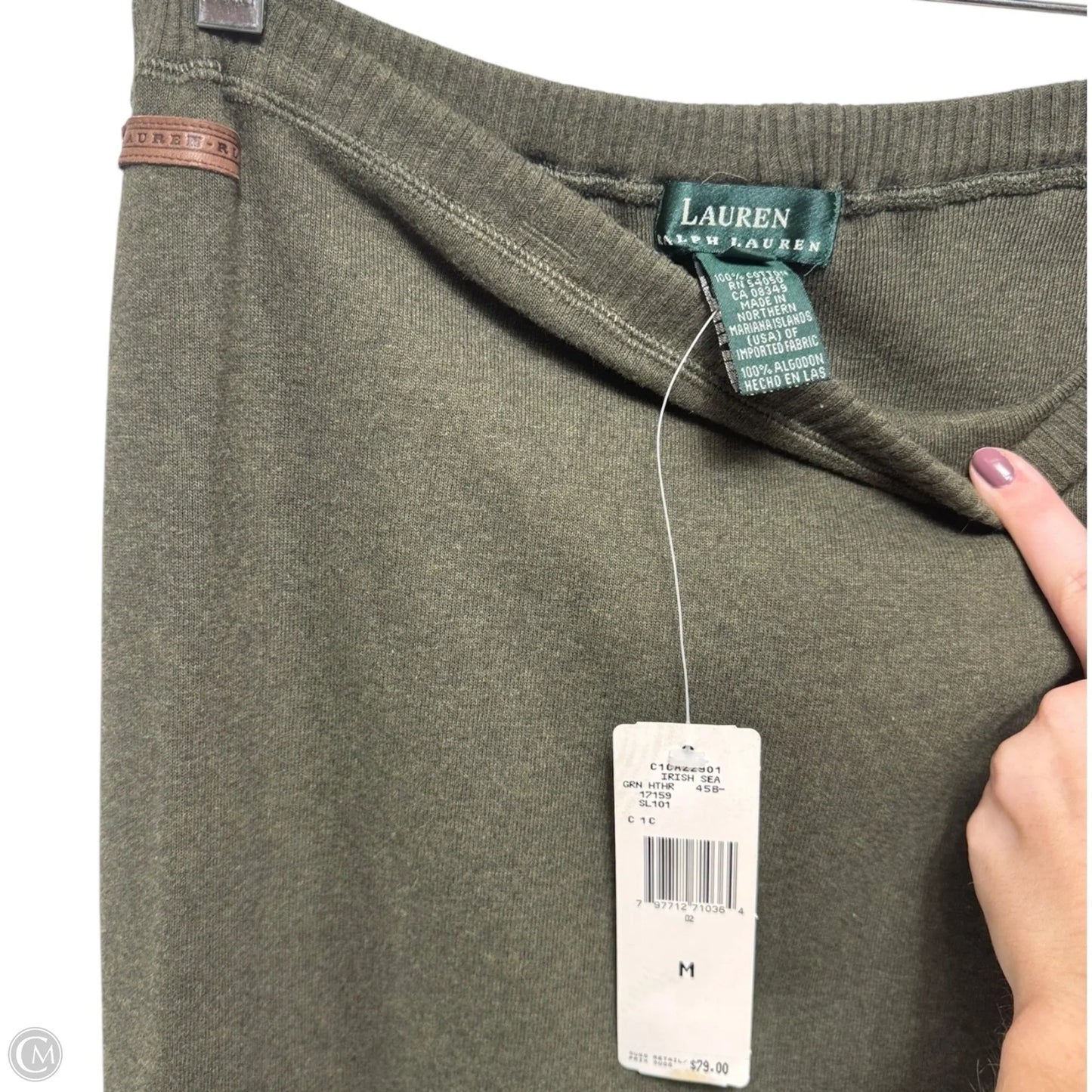 Knit Skirt Maxi By Lauren By Ralph Lauren In Green, Size: M