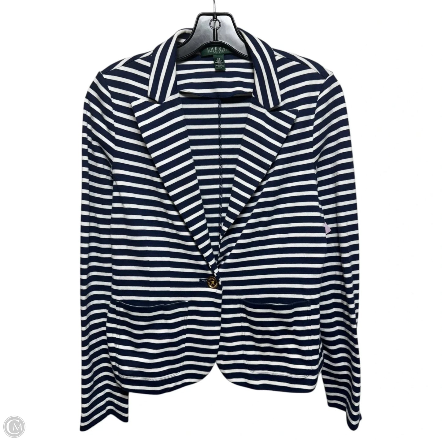 Blazer By Lauren By Ralph Lauren In Striped Pattern, Size: Sp