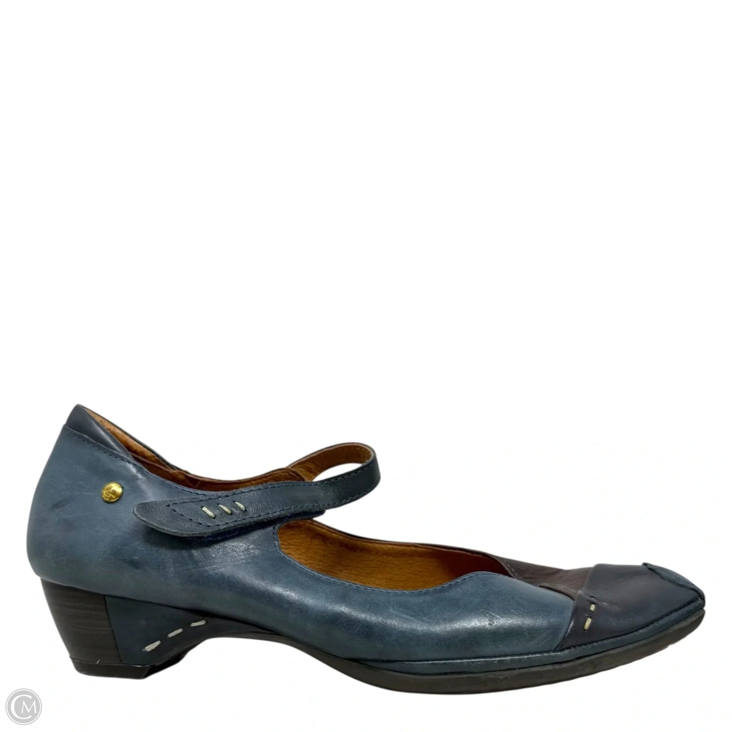Gandia Arcilla Leather Mary Jane’s By Pikolinos In Blue & Brown, Size: 9