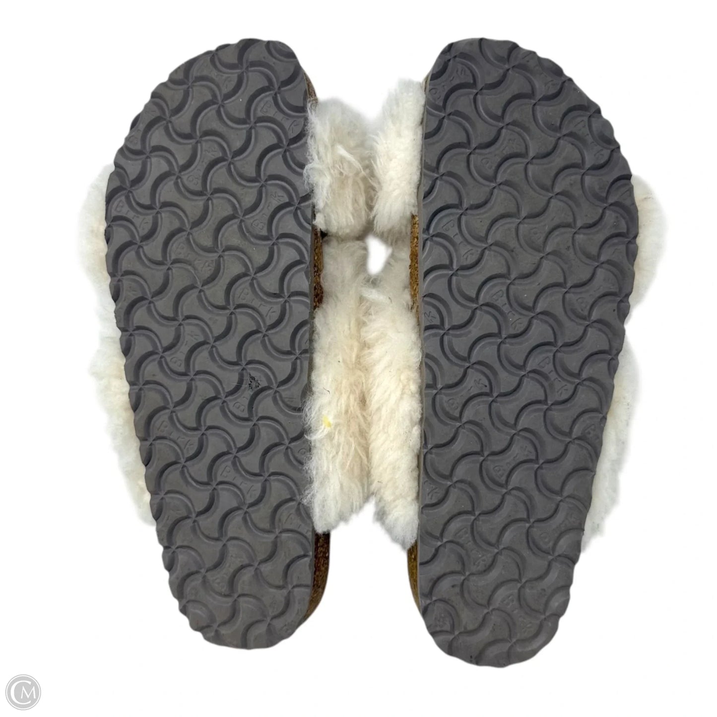 Daytona Shearling Slide Sandals By Papillion In Cream, Size: 8
