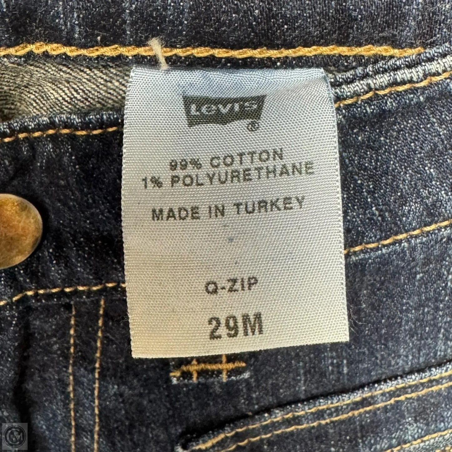 Q-Zip Jeans Boot Cut By Levis In Blue Denim, Size: 8, 29M