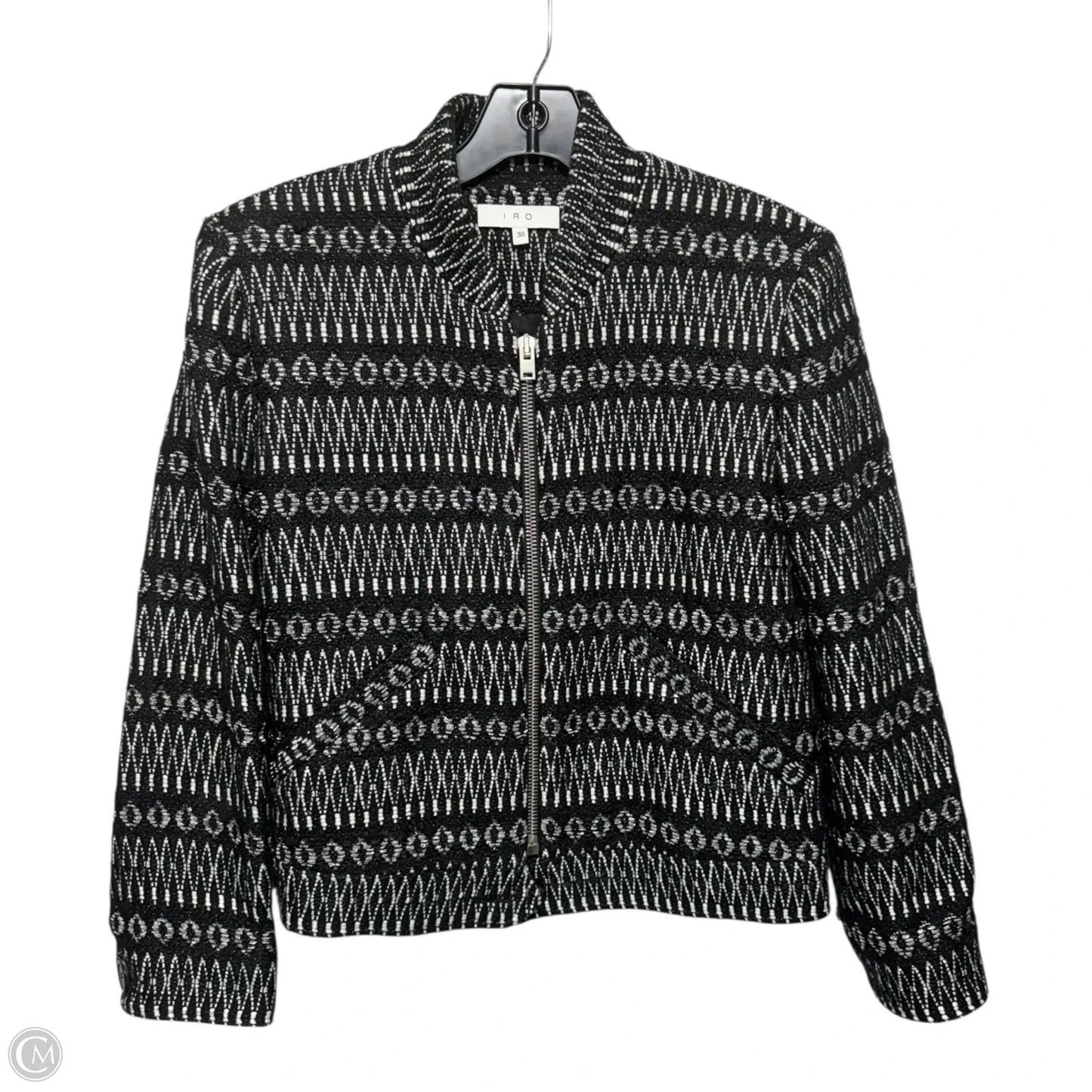 Zalan Jacket By Iro In Black & Silver, Size: 8