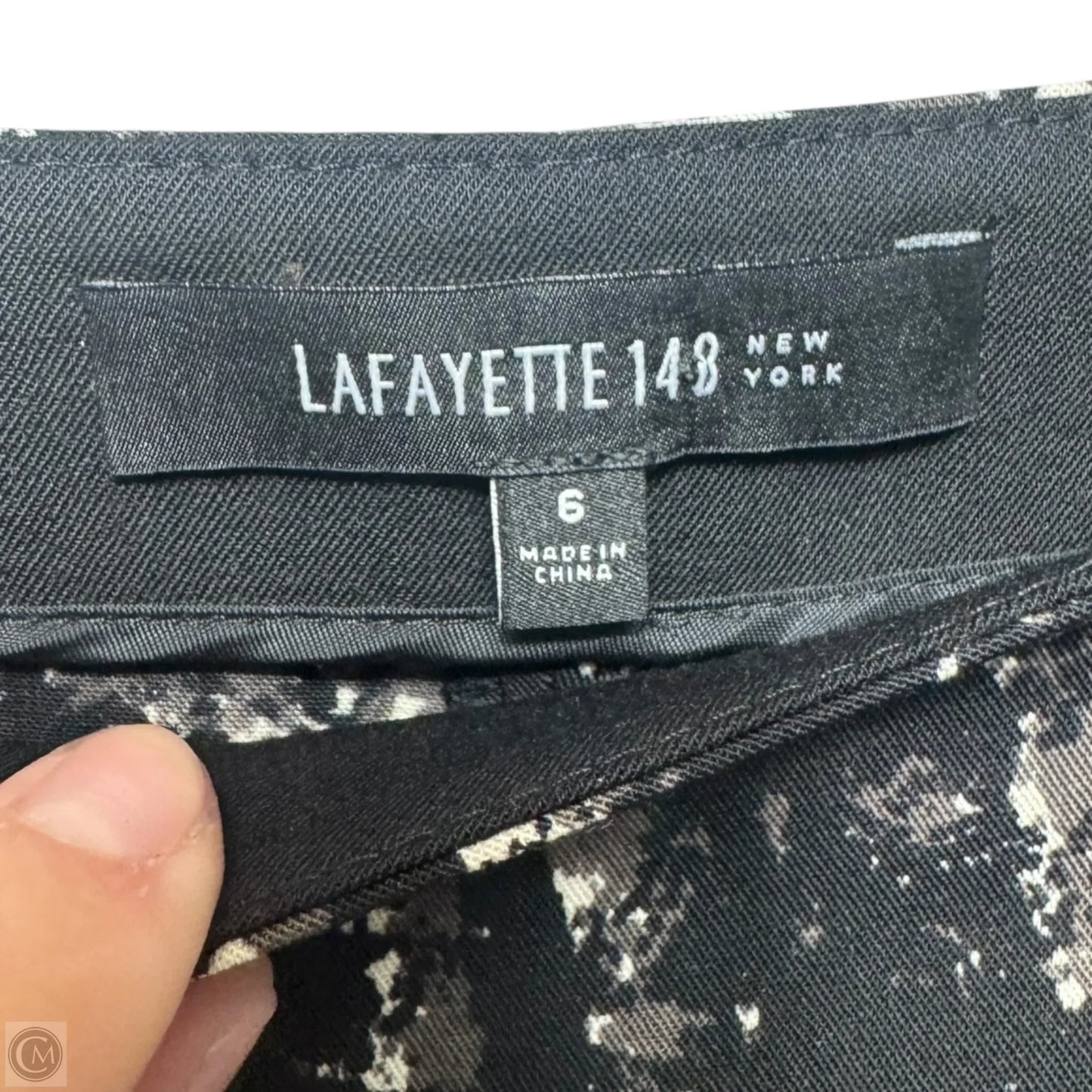 Pants Designer By Lafayette 148 In Black & Grey, Size: 6