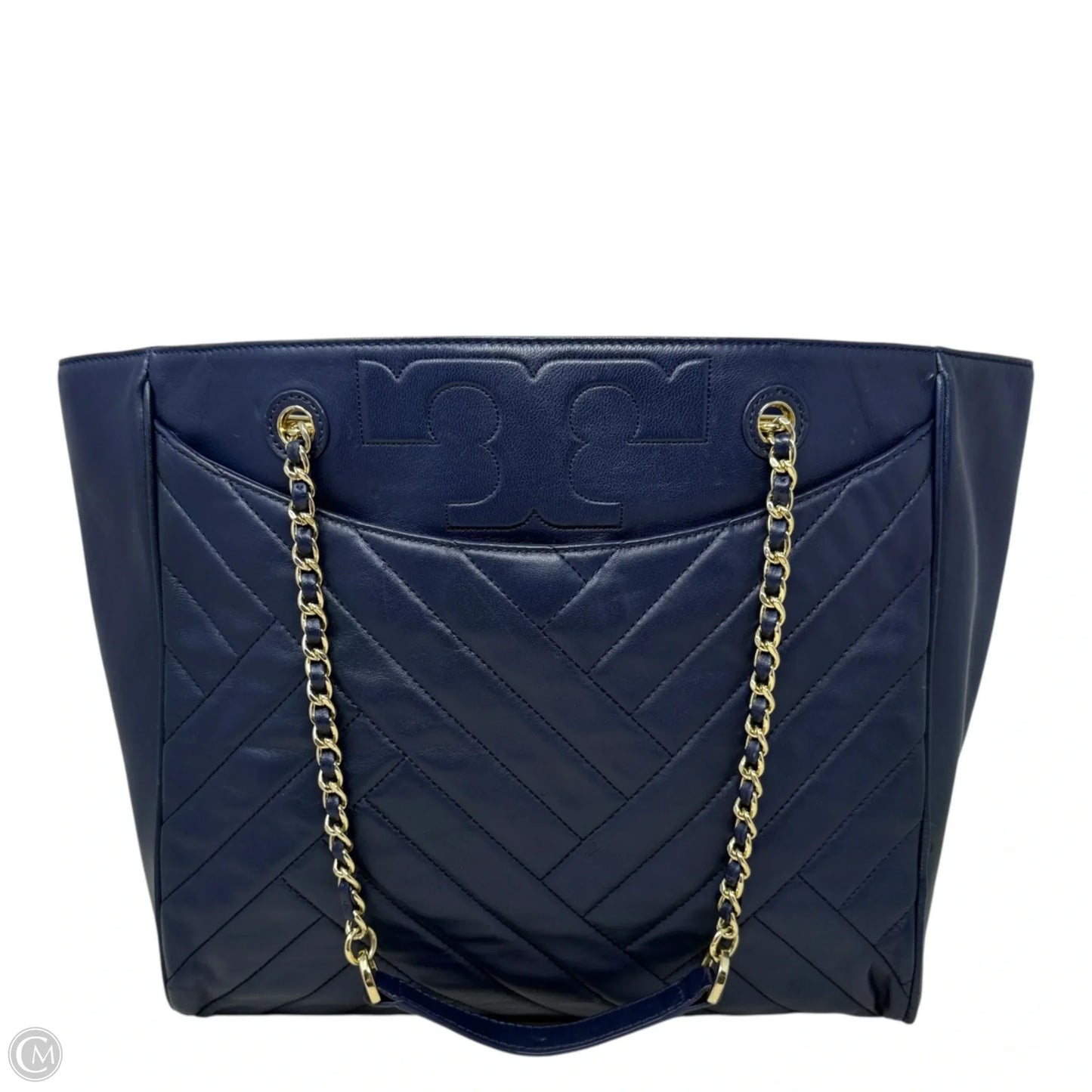 Alexa Flat Quilted Soft Leather Tote Designer By Tory Burch, Size: Large