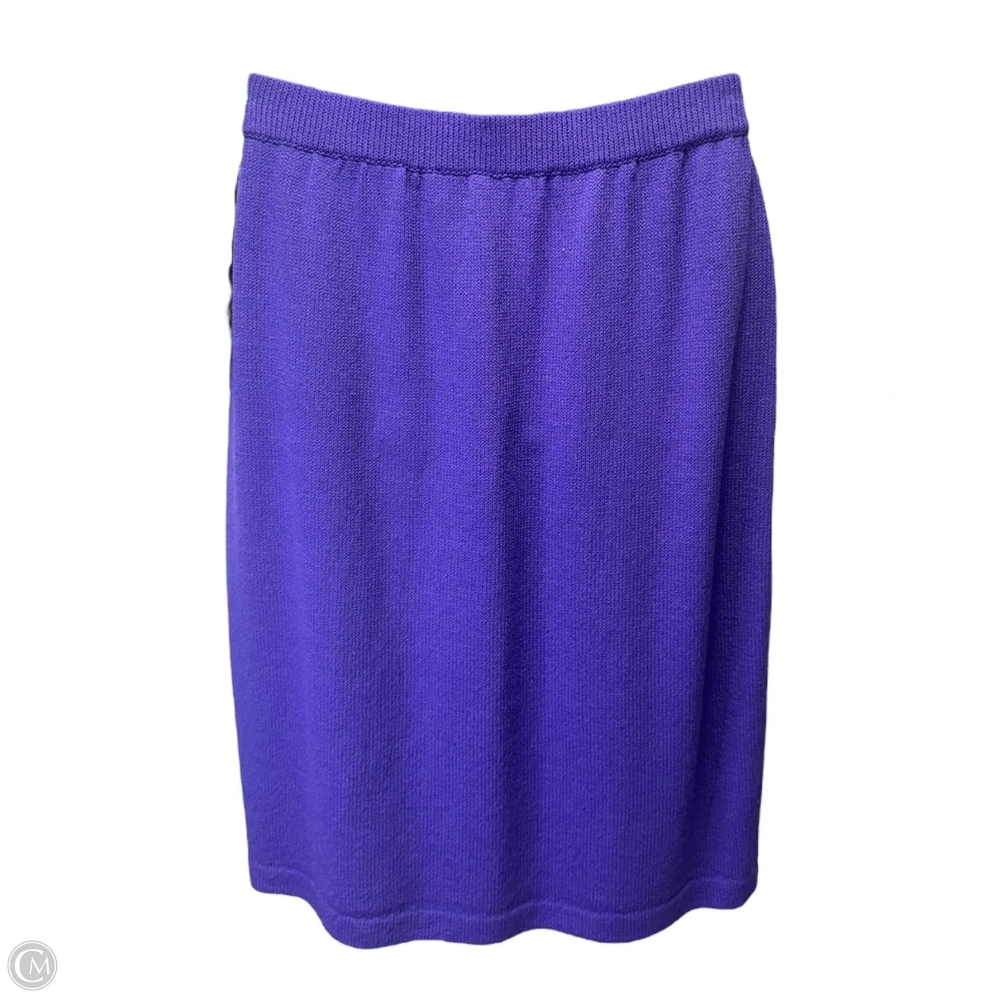 Knit Midi Skirt Luxury Designer By St John Collection In Purple, Size: 6
