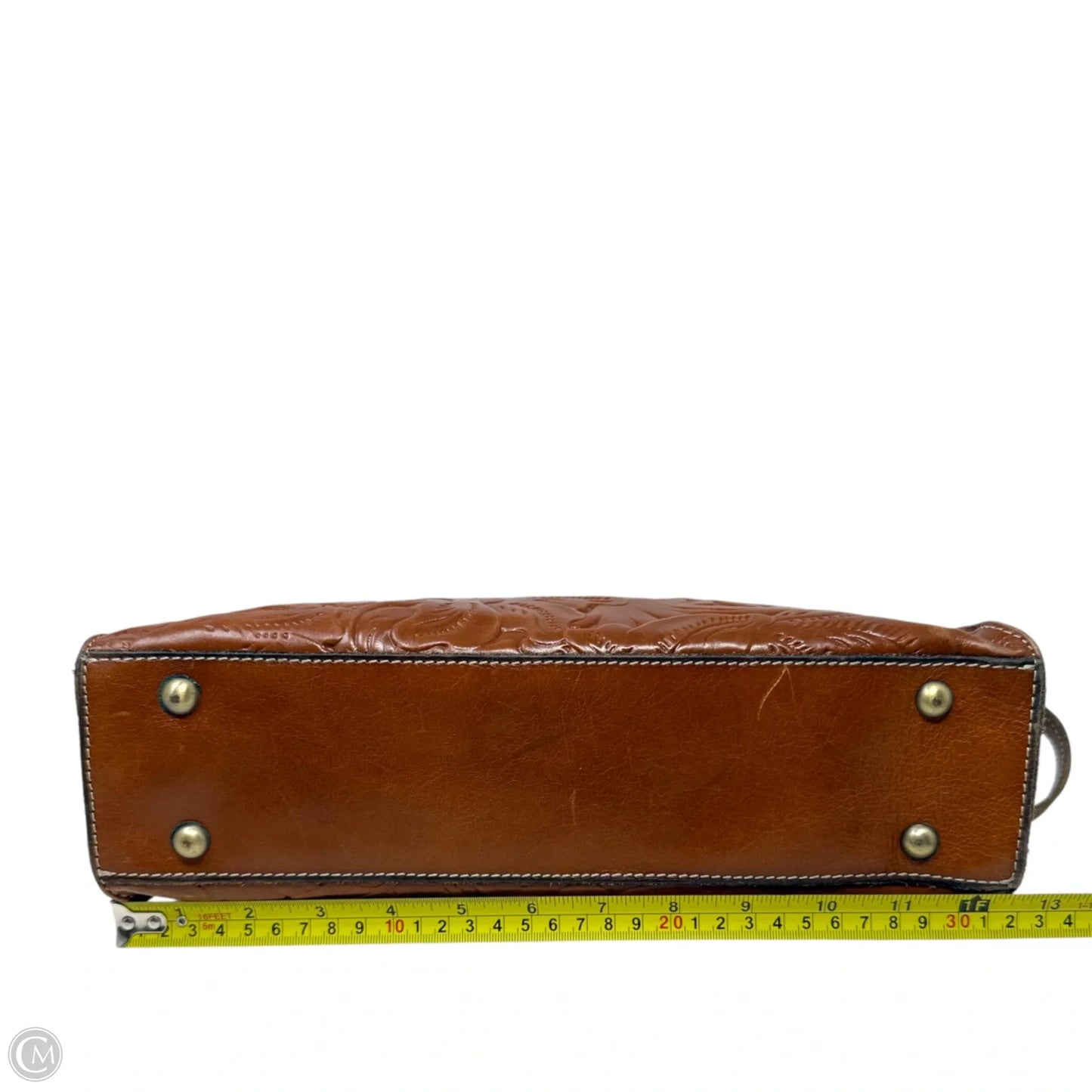 Calvi Square Satchel In Tooled Florence Designer By Patricia Nash, Size: Medium
