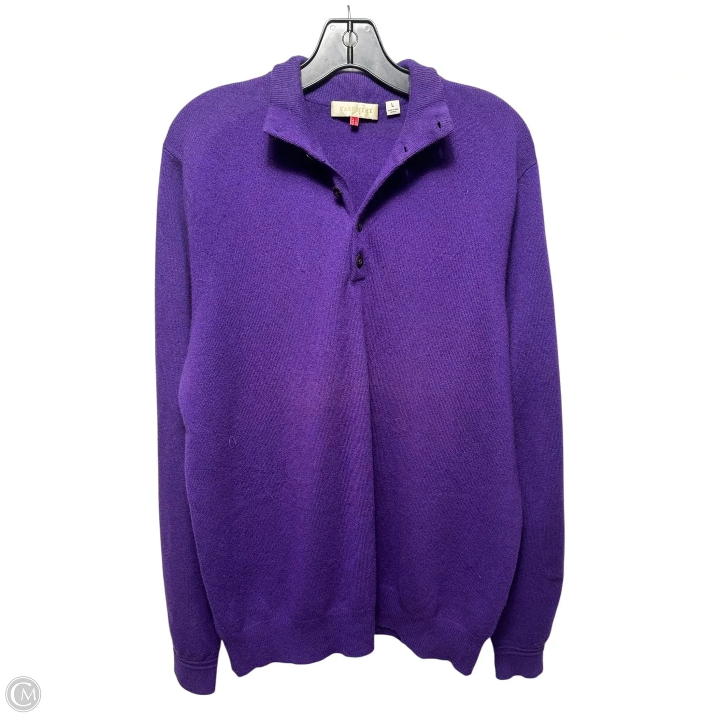 Sweater Cashmere By Uniqlo In Purple, Size: L