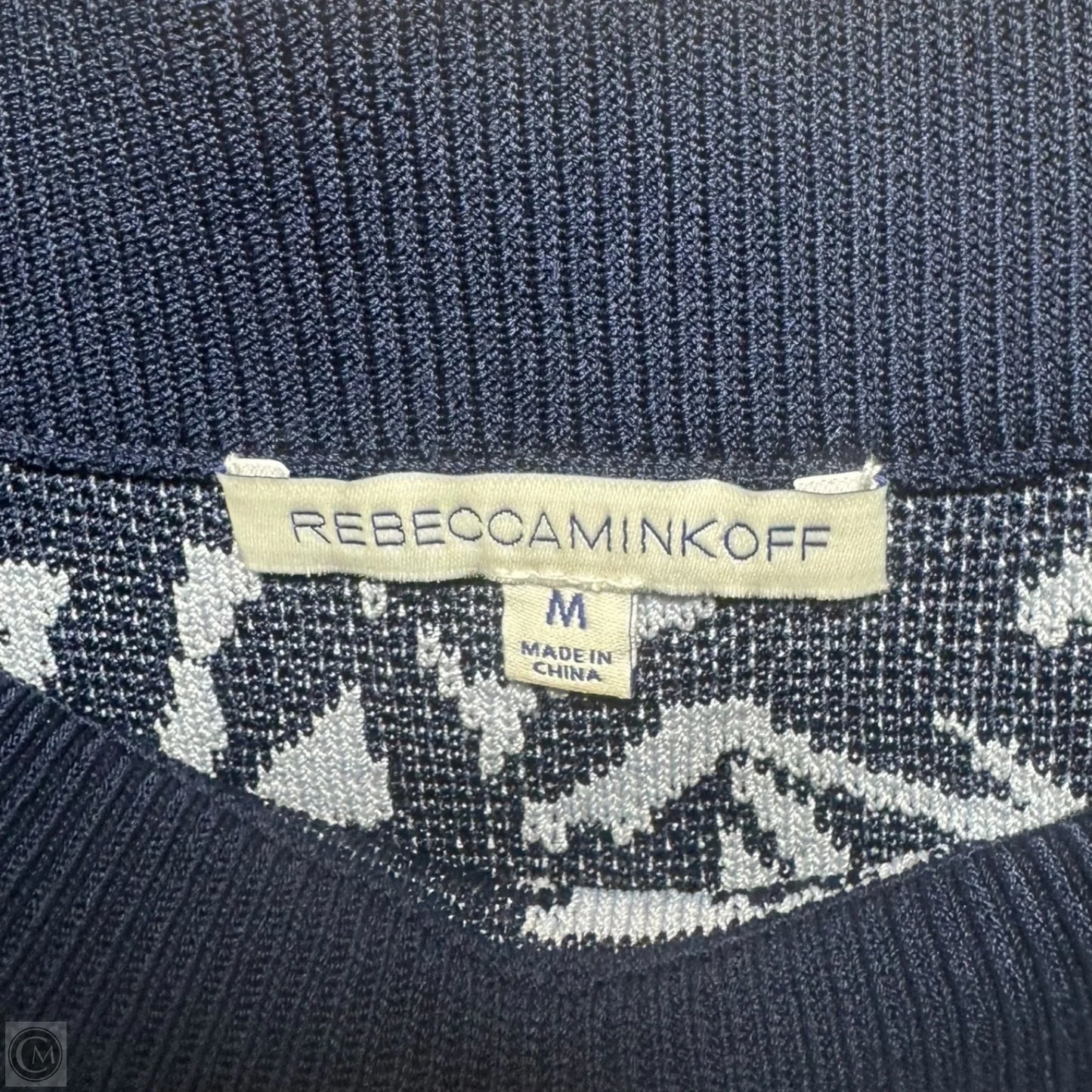 Skirt Designer By Rebecca Minkoff In Blue & White, Size: M