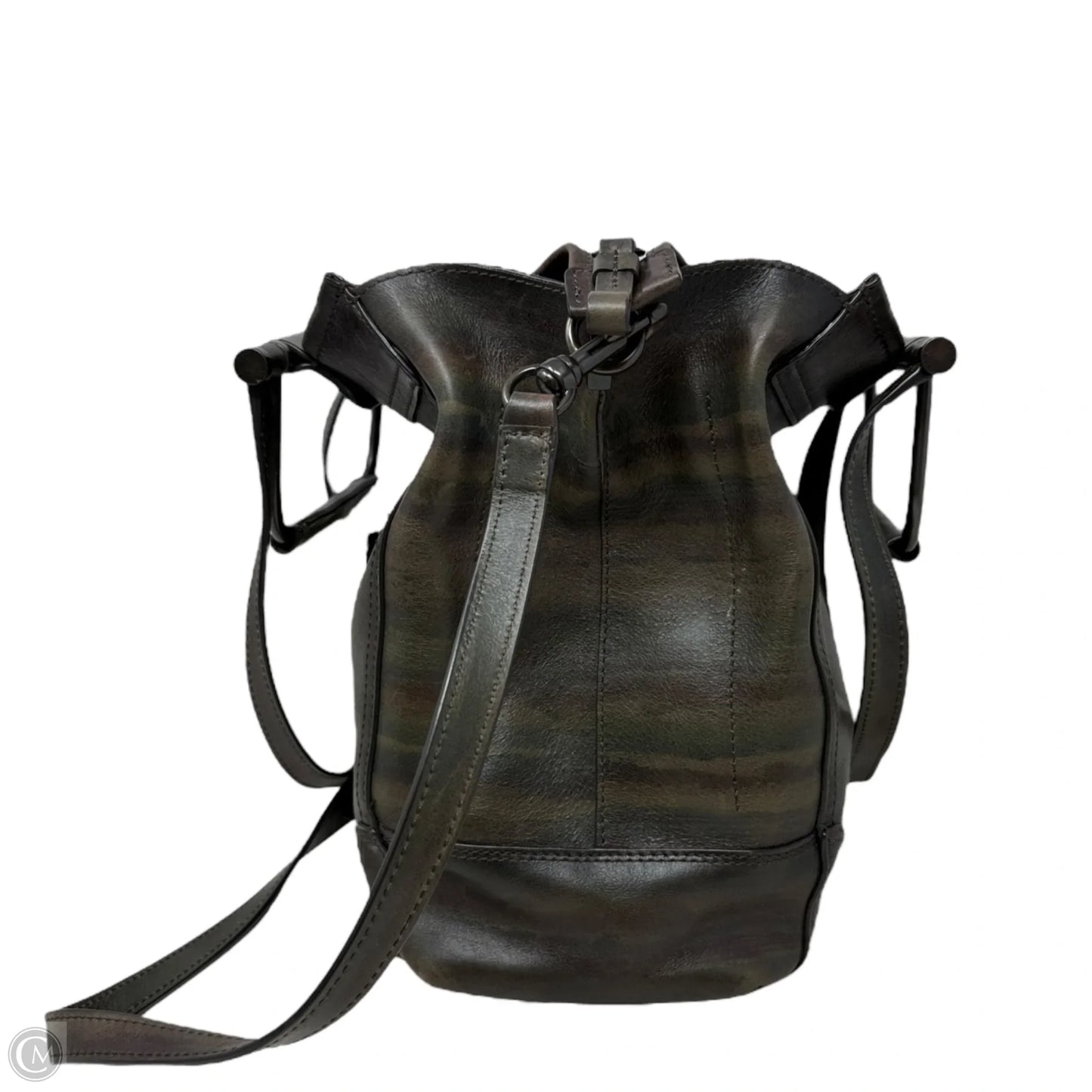 Charlie Multi-Handle Tote Designer By Frye In Dark Multi Ombre Stripe, Size: Large