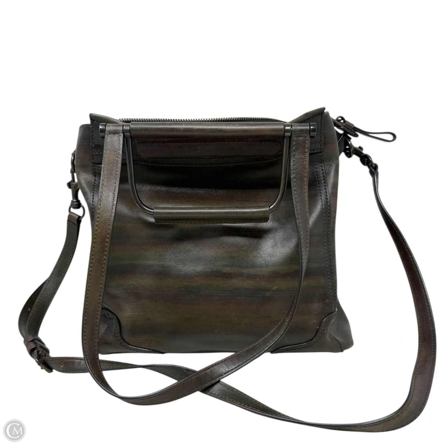 Charlie Multi-Handle Tote Designer By Frye In Dark Multi Ombre Stripe, Size: Large