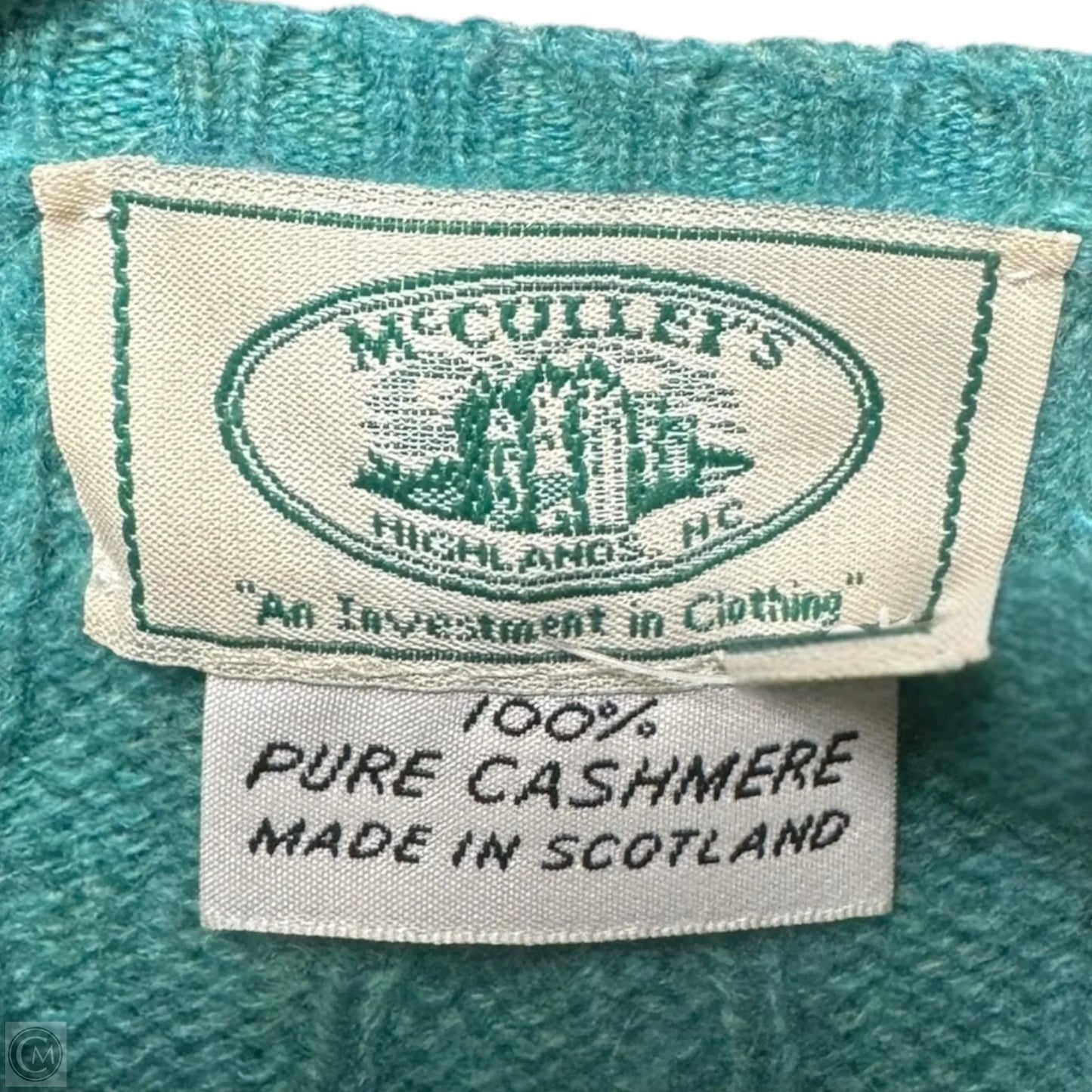 Sweater Cashmere By Mcculley's In Green, Size: M