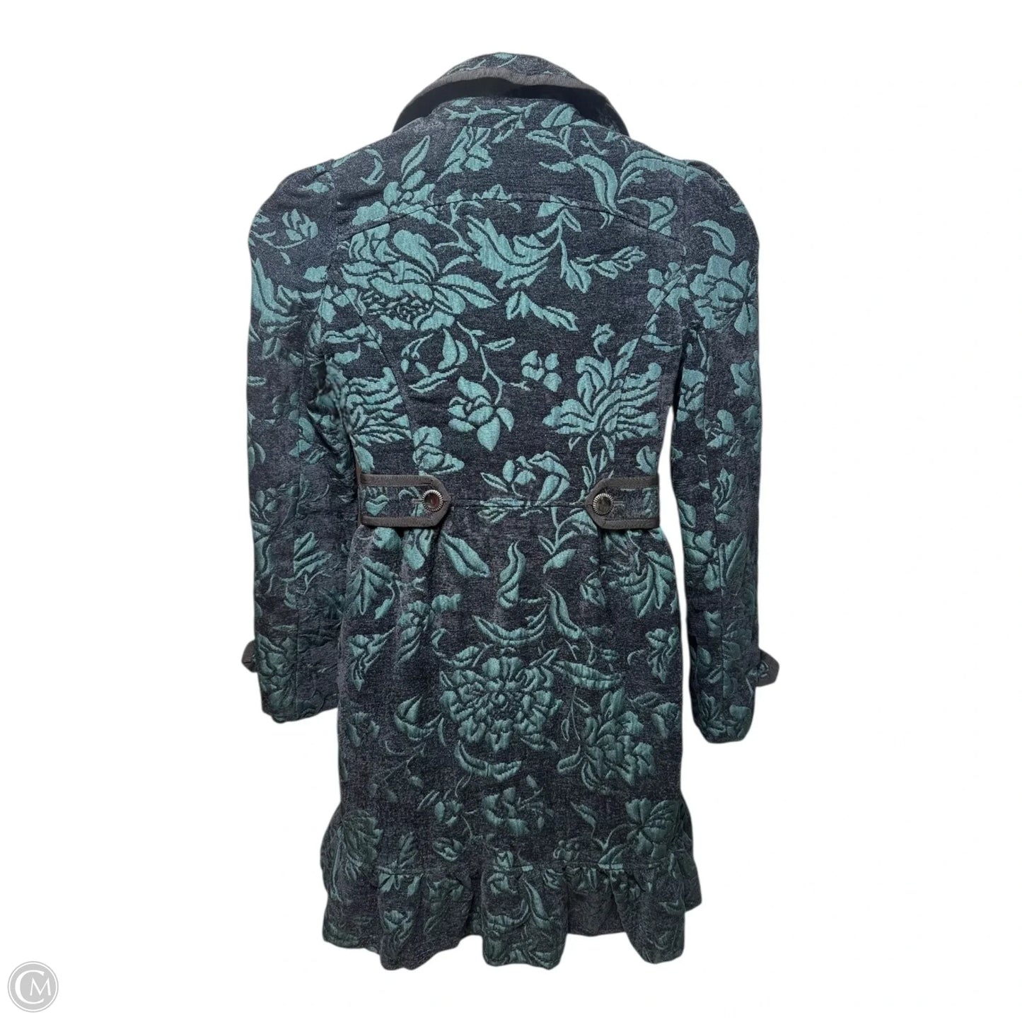 Jacquard Coat By Elevenses In Teal, Size: 8