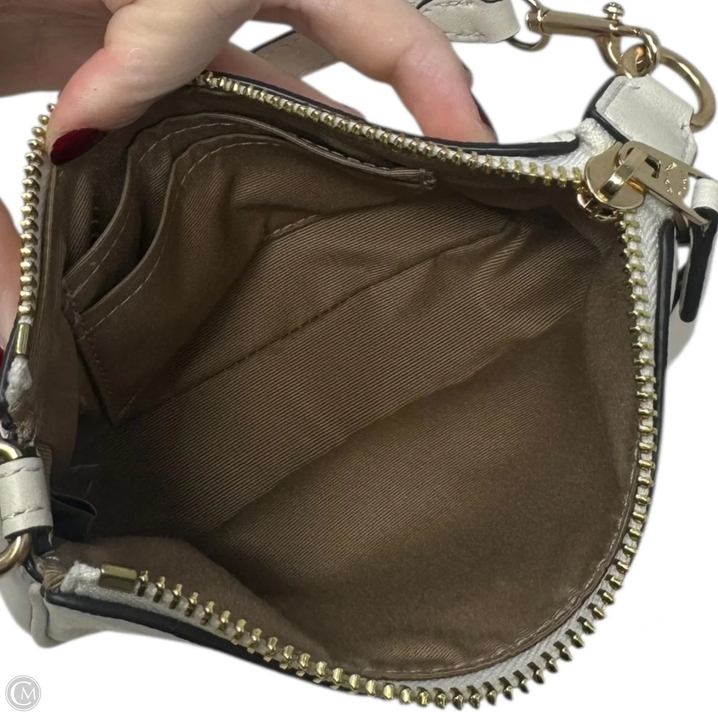 Mini Nolita Embossed Handbag Designer By Coach, Size: Small