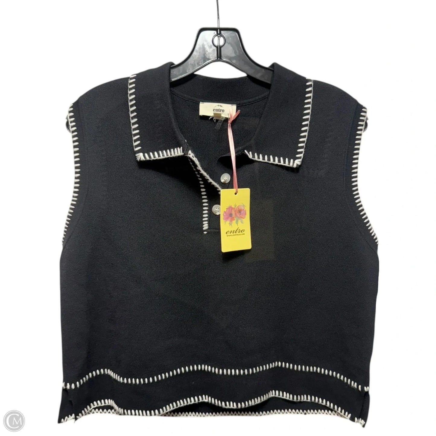 Top Sleeveless By Entro In Black, Size: L