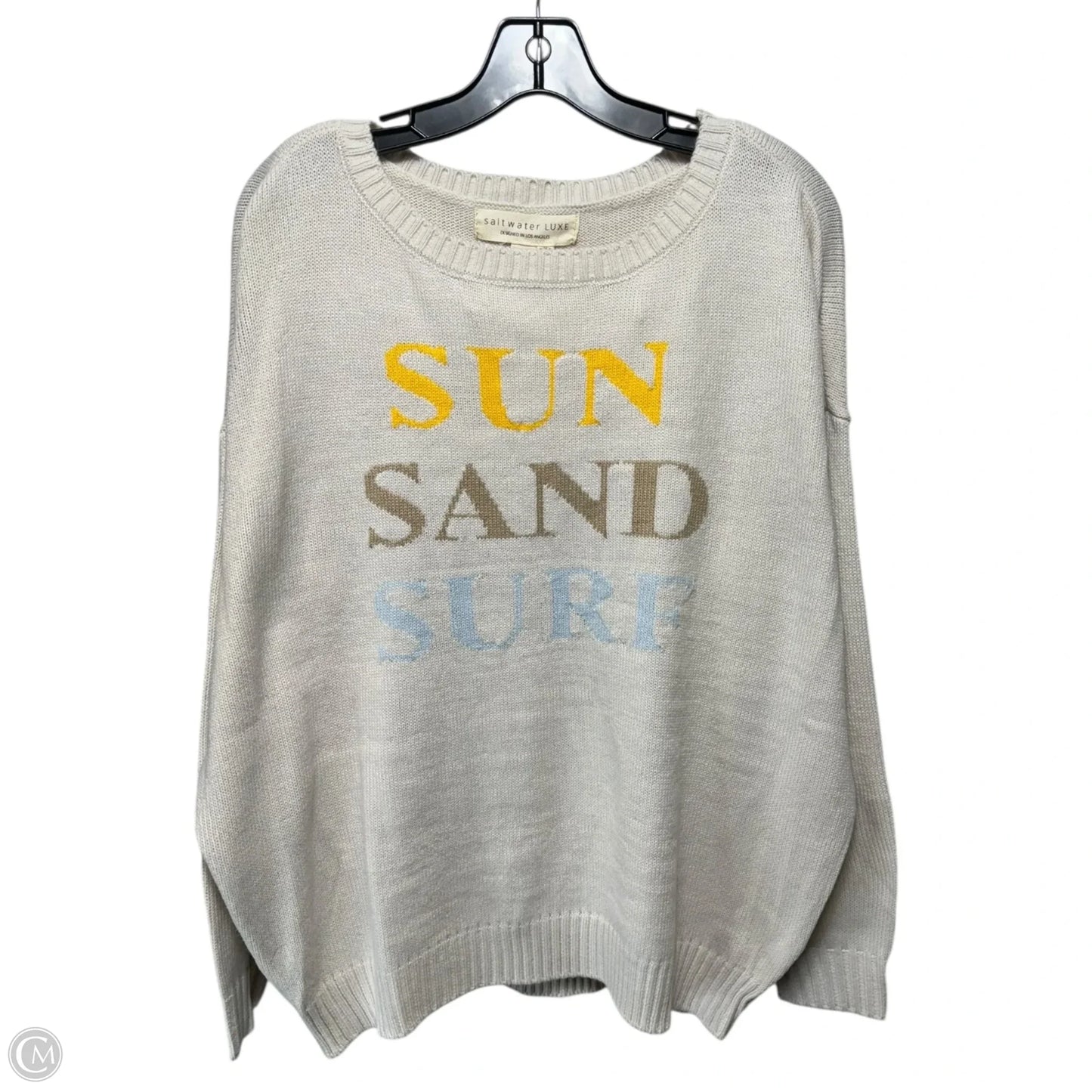 Sweater By Saltwater Luxe In Cream, Size: Xl