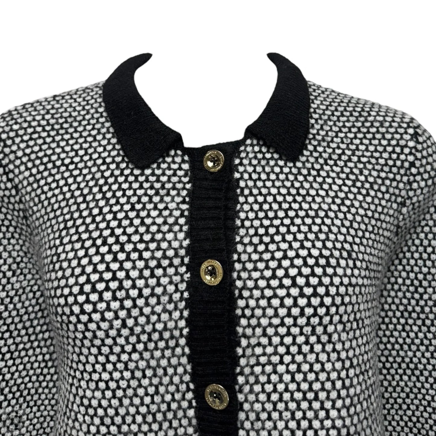 Cormac Cardigan Sweater Designer By Lilly Pulitzer In Black & White, Size: XL