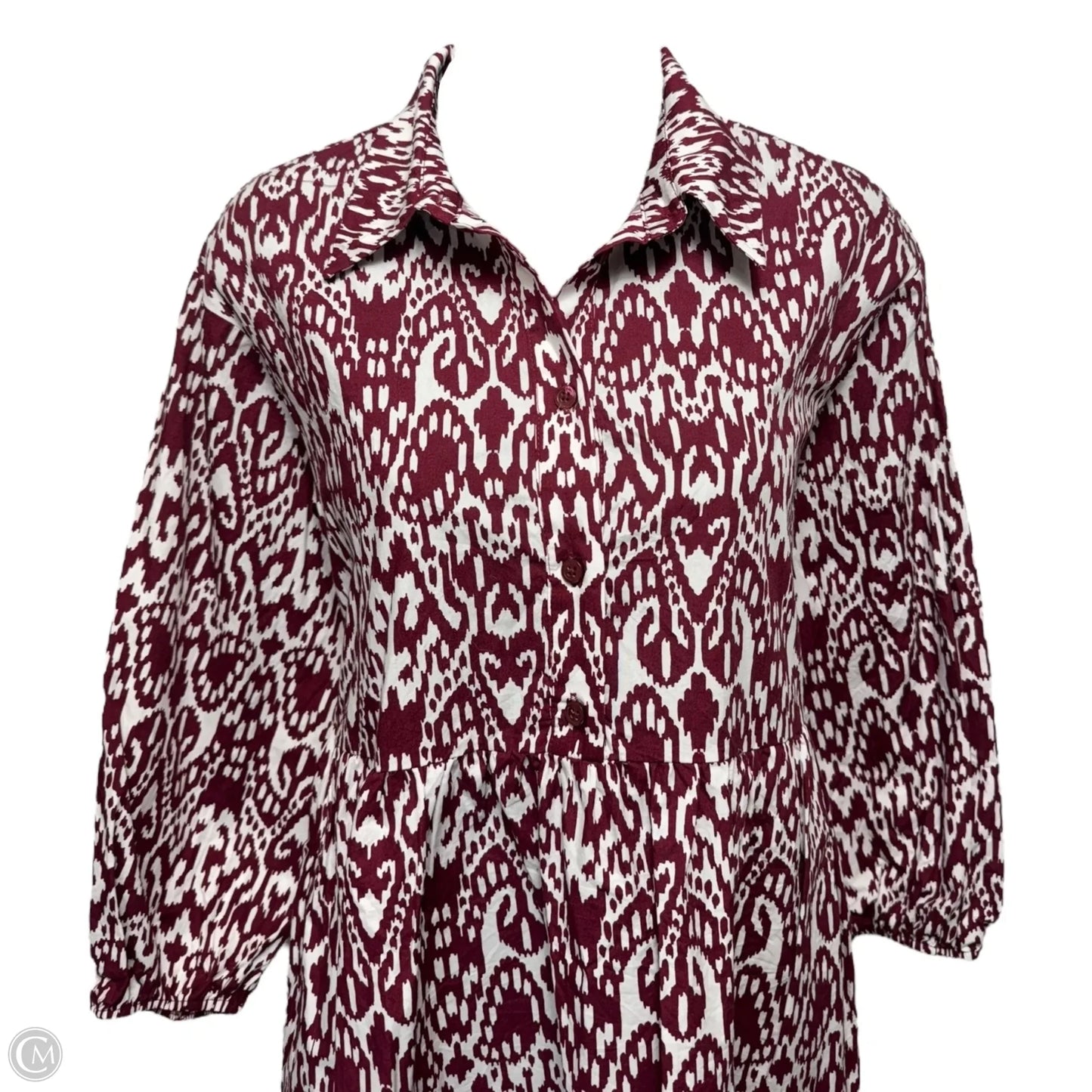 Dress Casual Midi By Maeve In Red & White, Size: Xs